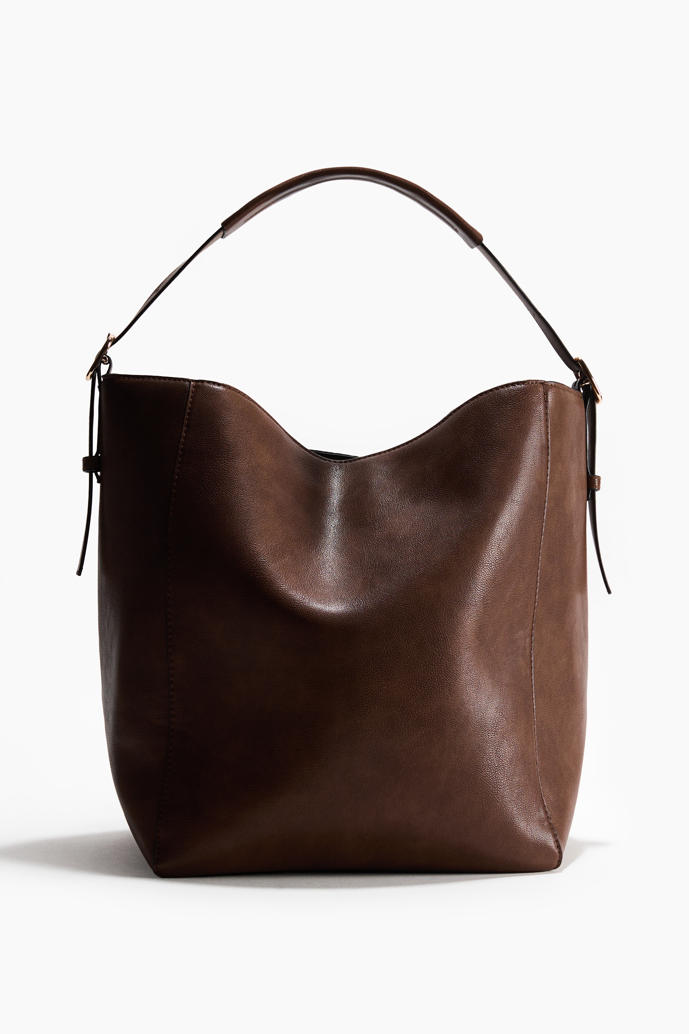 Sac shopping - Marron foncé/Grège