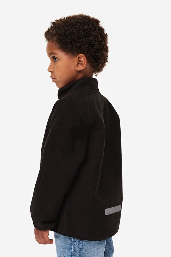 THERMOLITE® Windproof fleece jacket - Black/Dark beige - 4