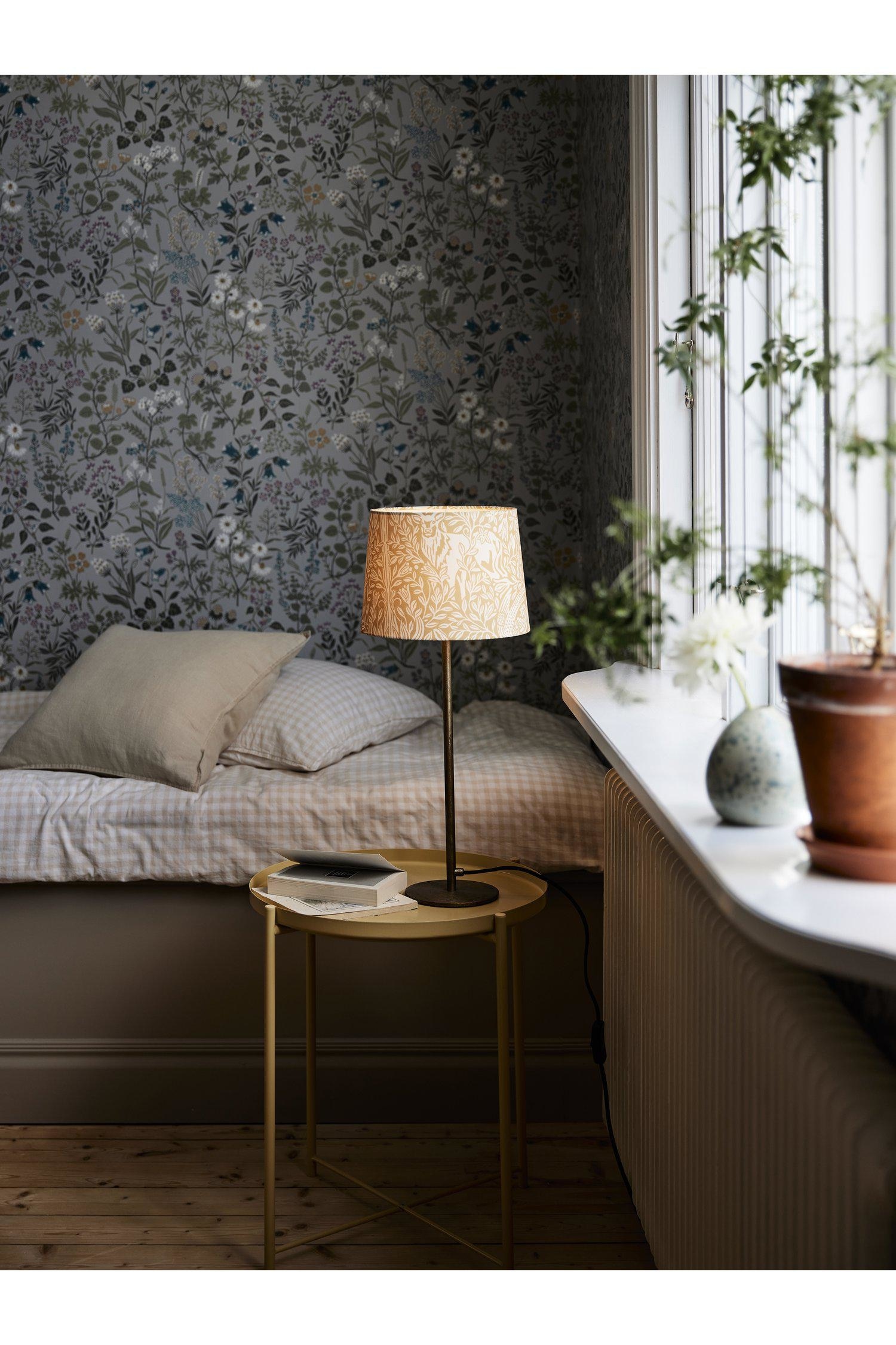 Fuß Tischlampe 58 cm - Gelb/Silver/Braun/Blau/Beige