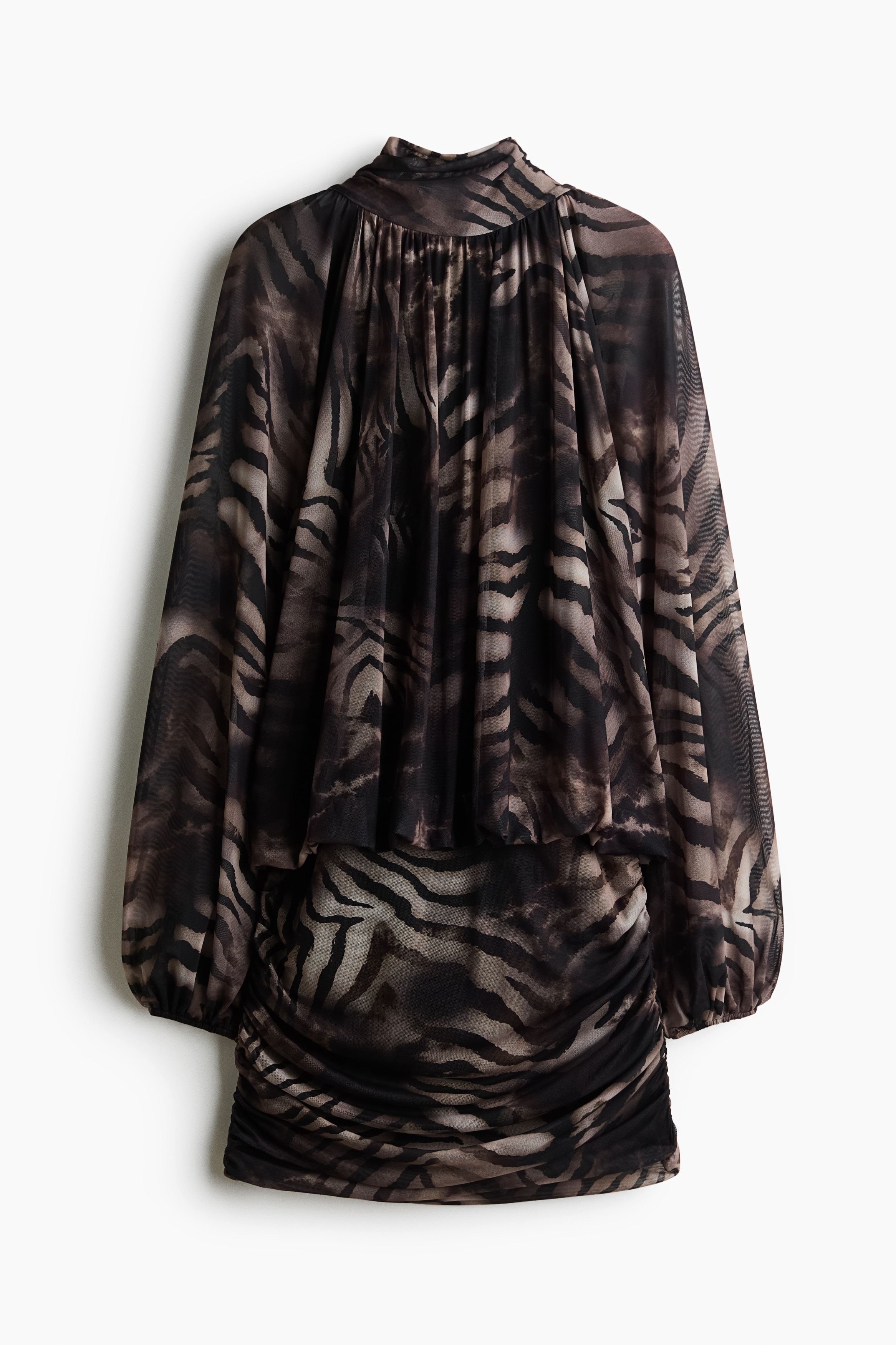 Tie-detail mesh dress