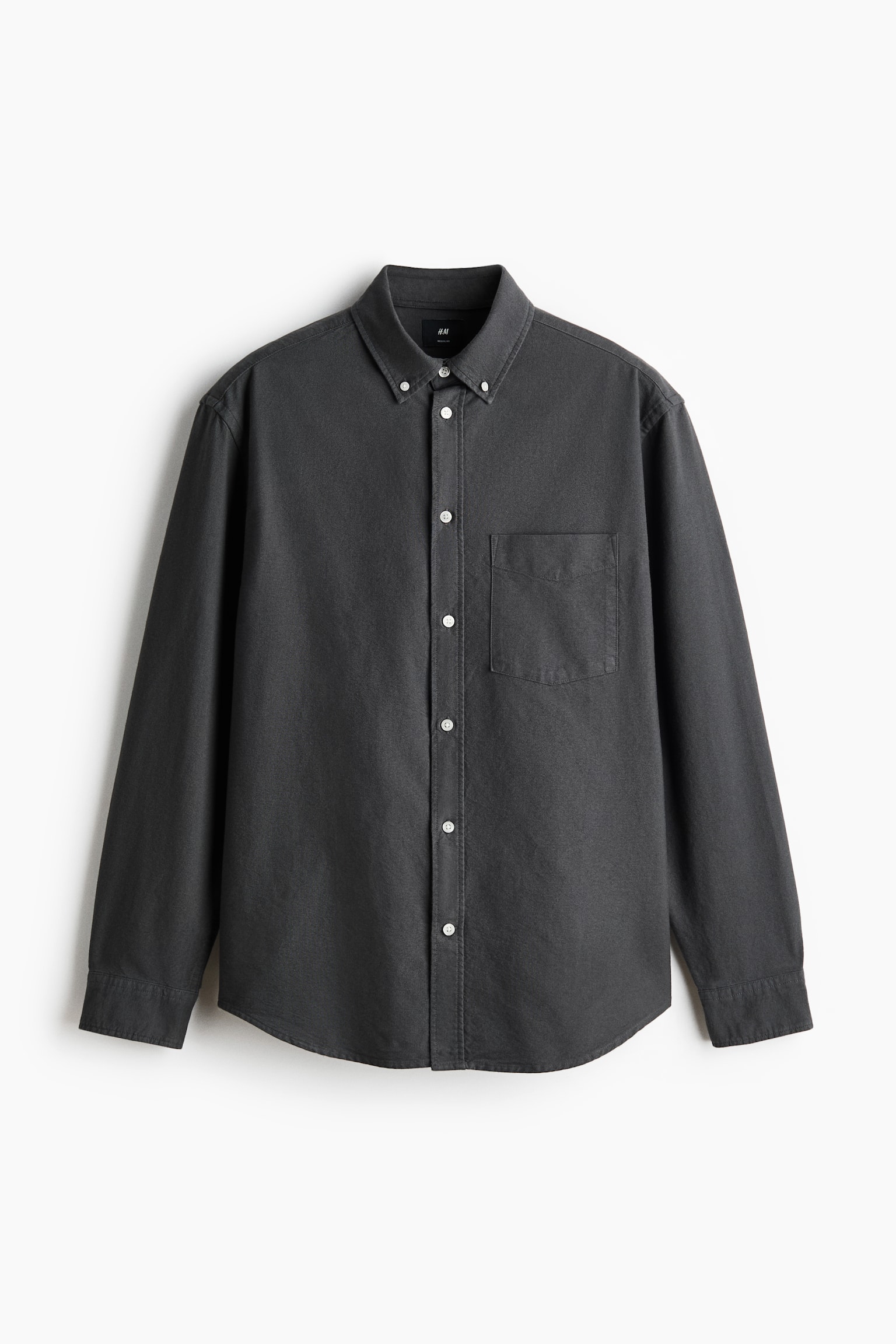 Chemise Oxford classique - Gris foncé/Bleu clair/Blanc/Vert kaki/Blanc/rayé/Bleu foncé/Blanc/rayé/Noir/Beige clair/Vert foncé/Vert/rayé/Vert sauge/Bleu clair/rayé - 1