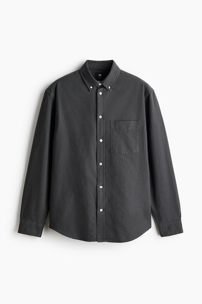 Oxfordhemd in Regular Fit - Dunkelgrau/Khakigrün/Weiß/Gestreift/Weiß/Dunkelblau/Hellblau/Weiß/Gestreift/Schwarz/Rosa/Gestreift/Hellblau/Gestreift/Grün/Gestreift/Dunkelgrün/Hellgelb - 1