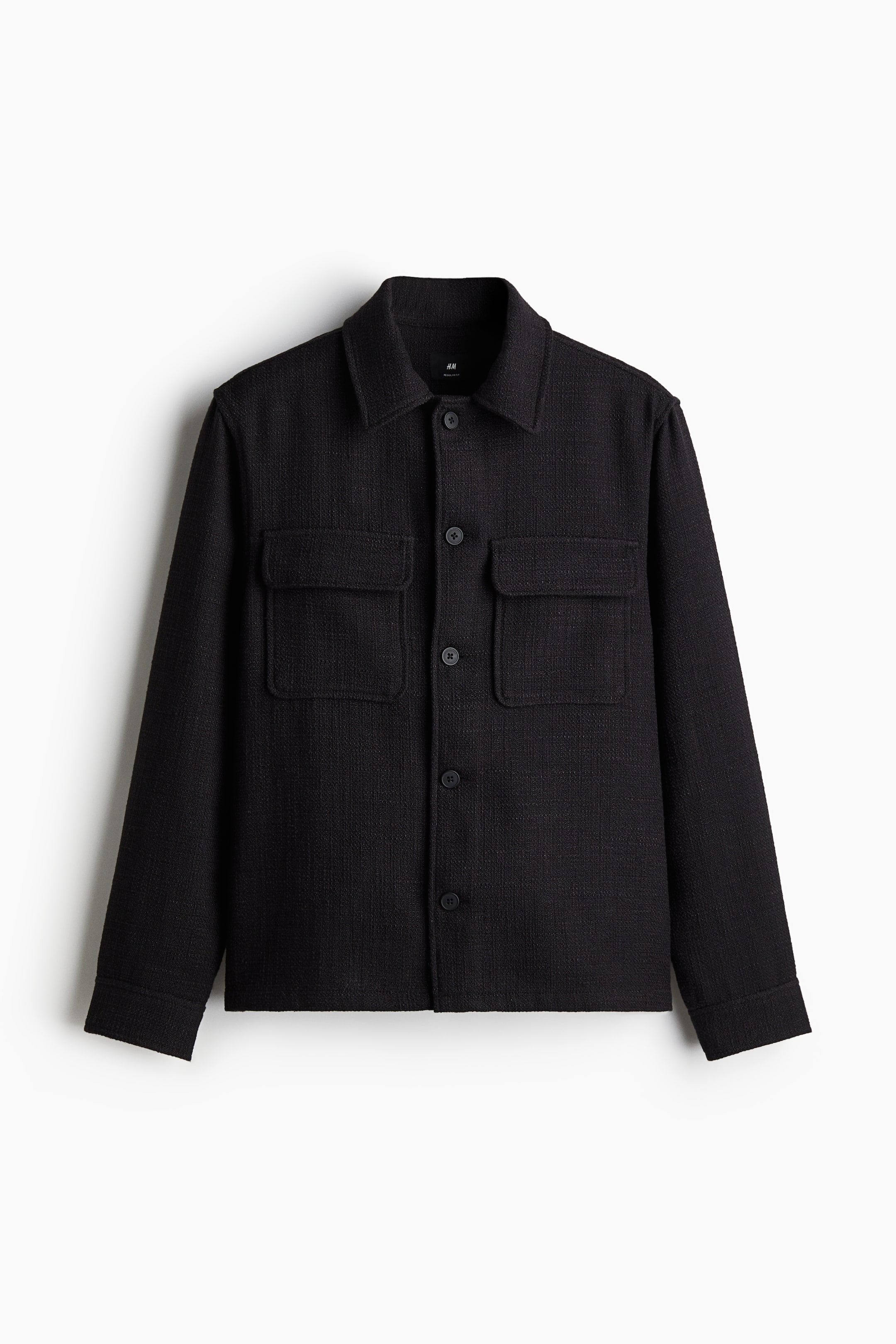 Regular-Fit Textured-Weave Overshirt