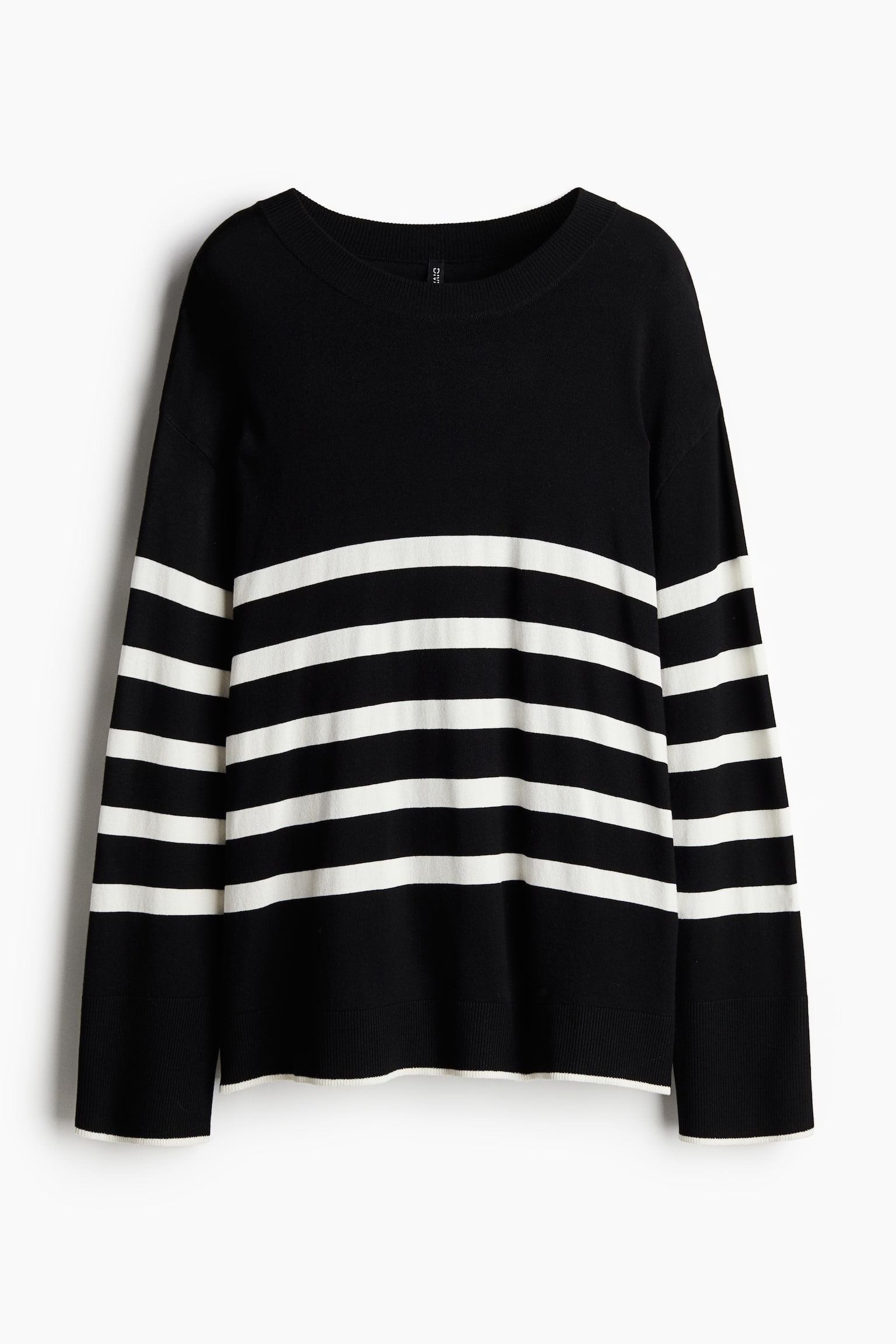 Fine-knit jumper - Black/Striped/Light turquoise/Black/Navy blue/Dark grey marl/Light beige/Striped - 2