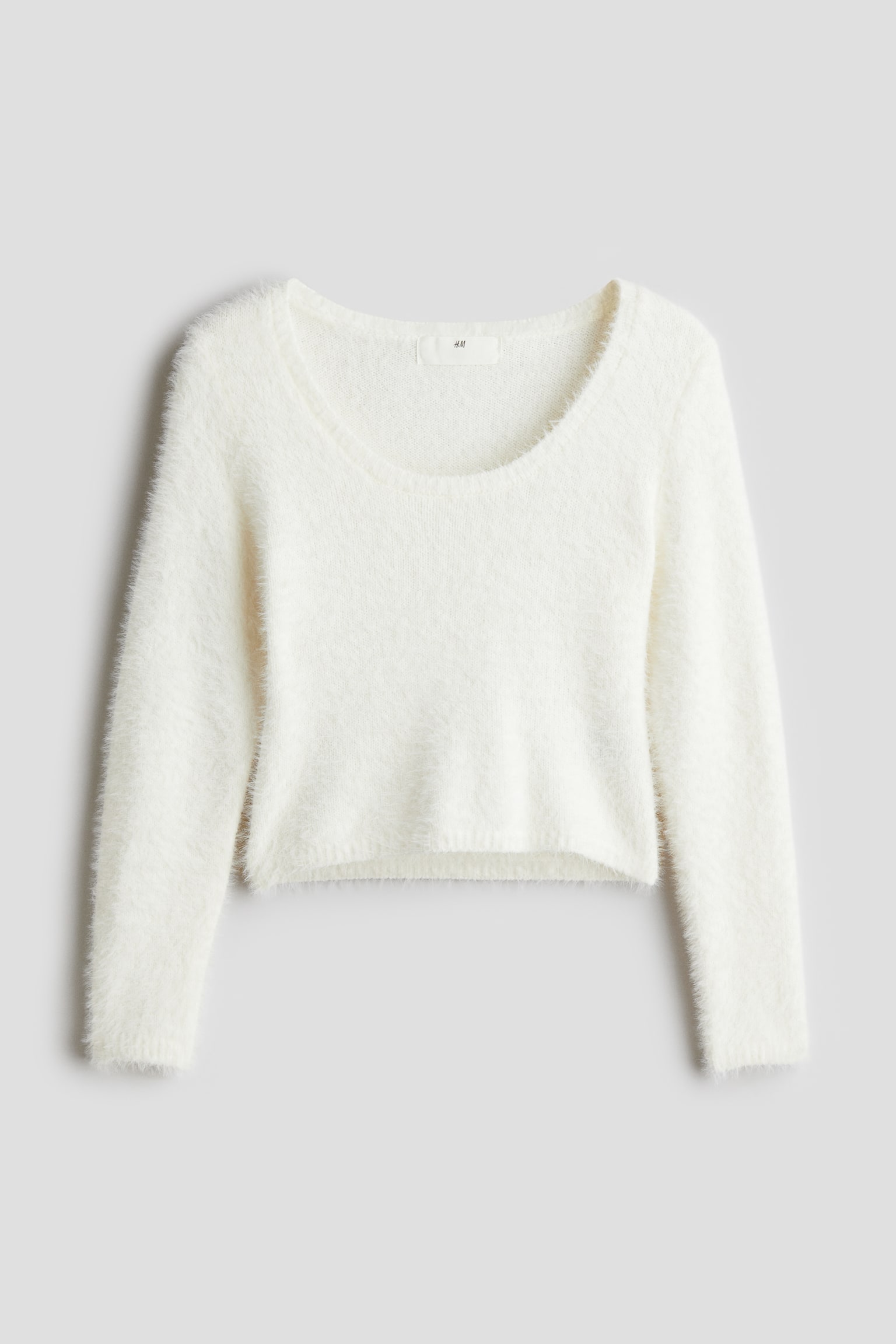 Fluffy-knit jumper - White/Red/Dusty pink - 2