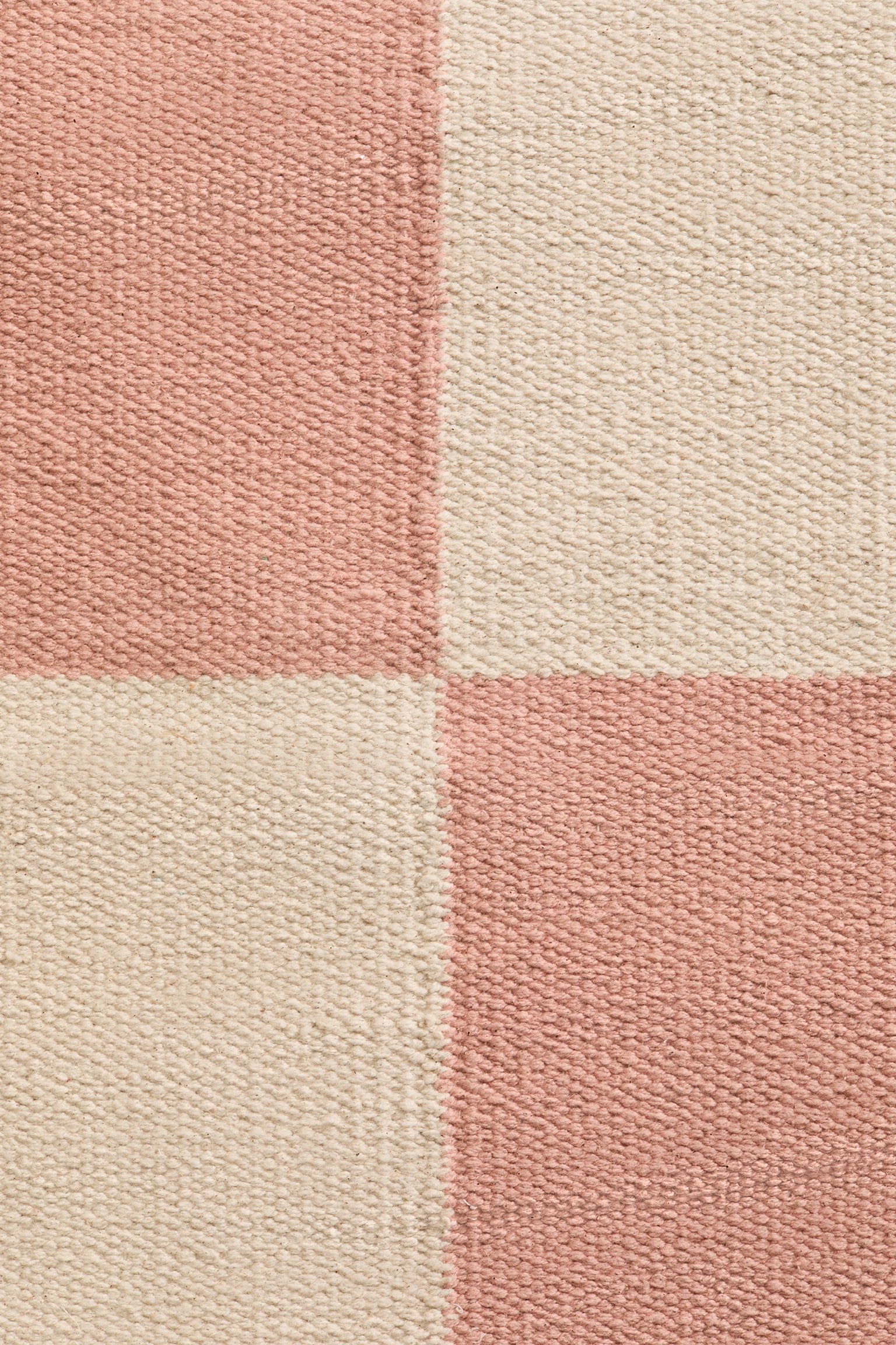 Бавовняний килим у клітинку - Приглушений рожевий/клітинка/Коричневий/клітинка - 2