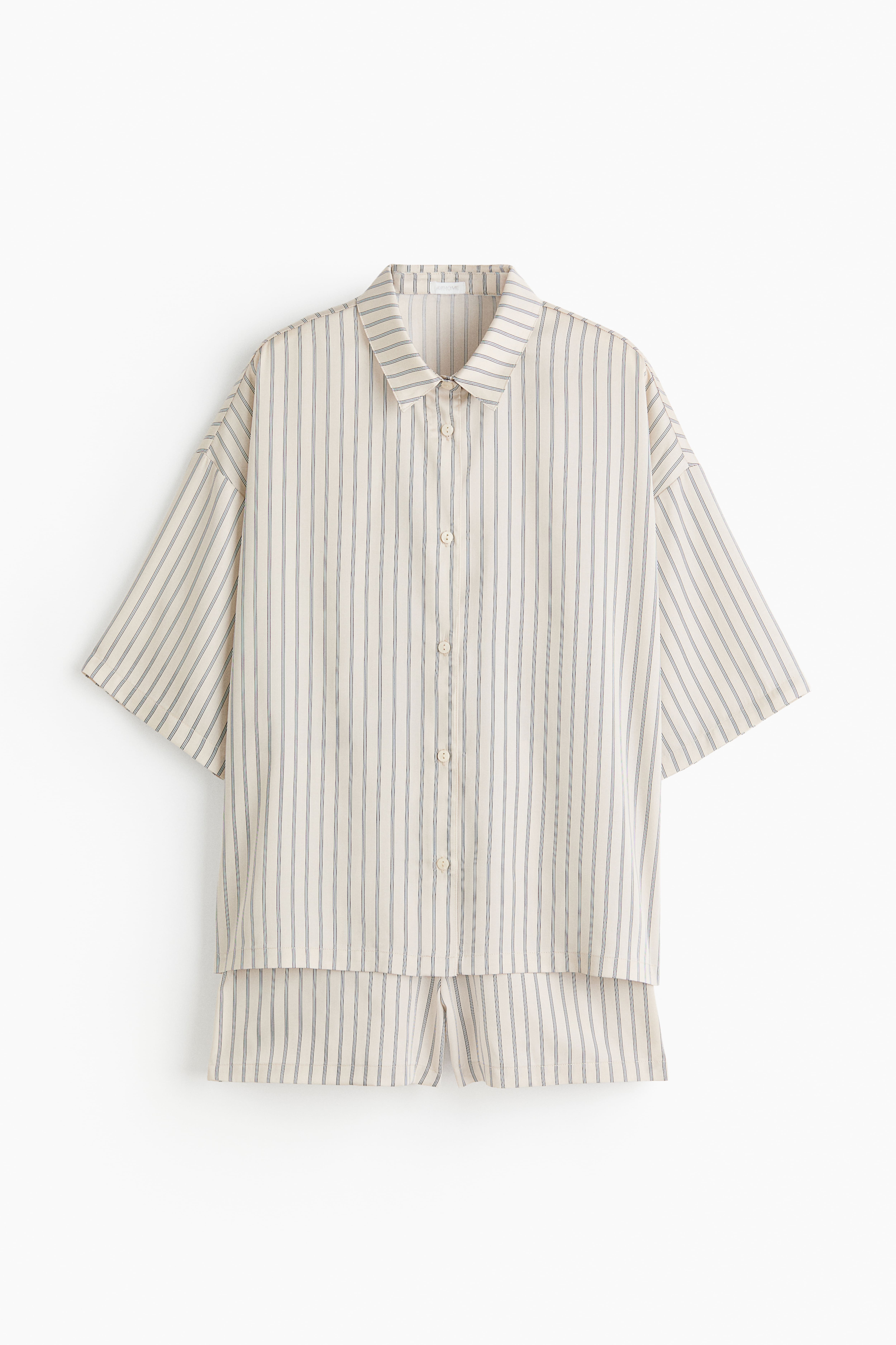 Striped Lyocell Satin Pajamas