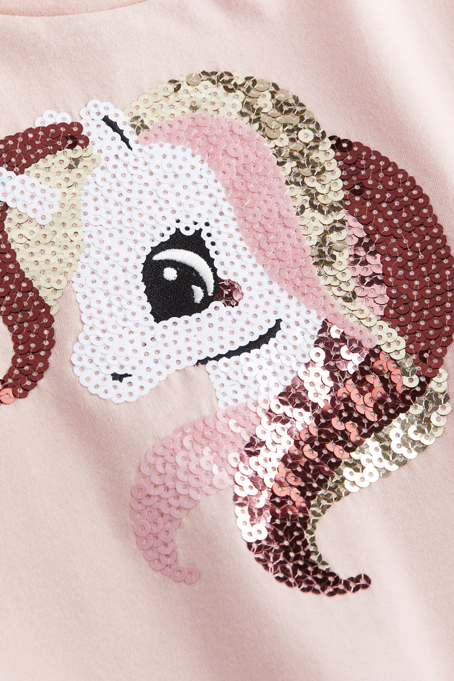 Motif-detail T-shirt - Dusty pink/Unicorn - 2