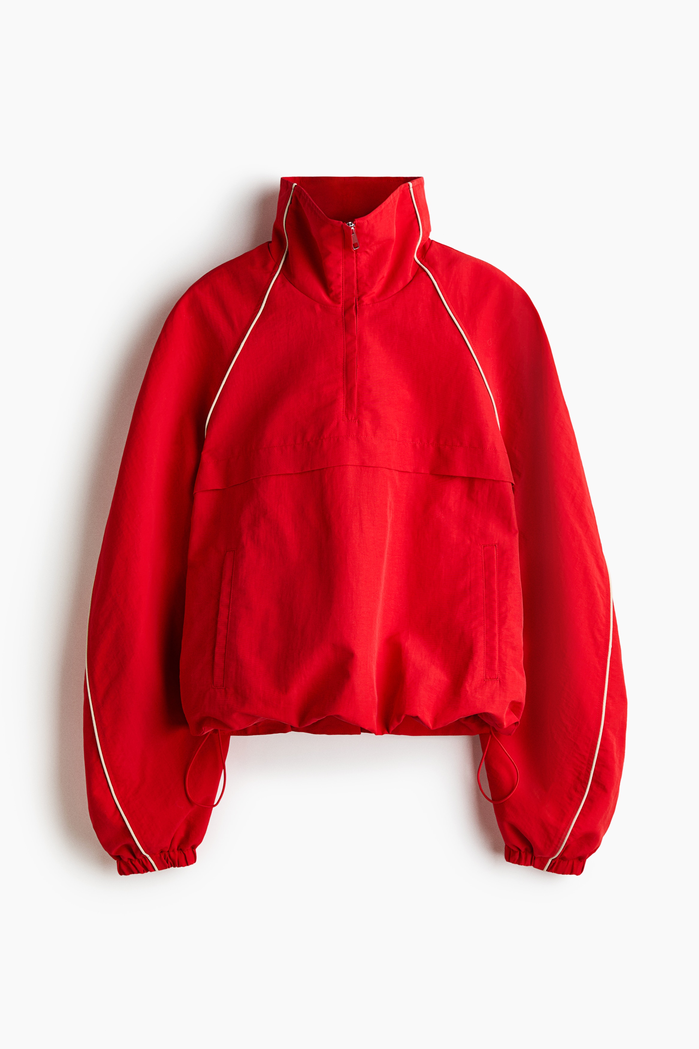 Oversized Anorak aus Nylon - Knallrot