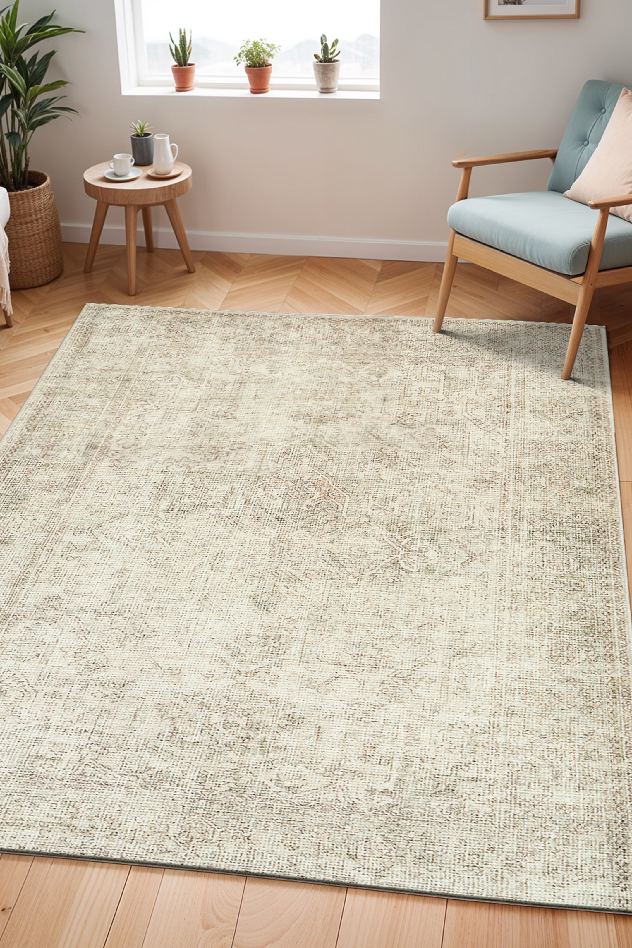 View larger image: Margot Vintage Traditional Designer Rug - Green - Livabliss - Home All | H&M GB 1