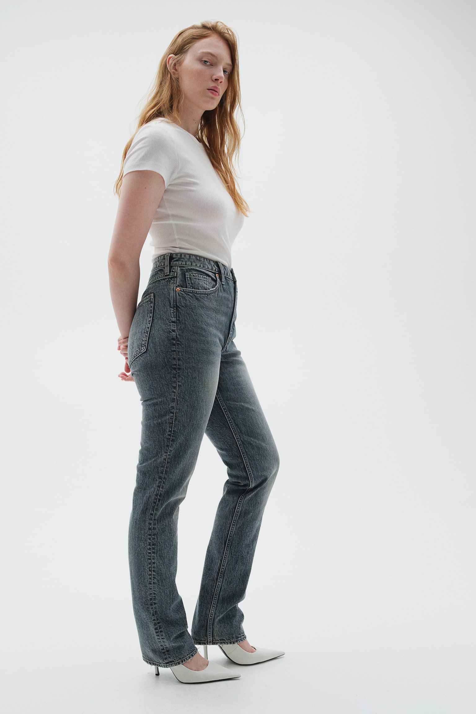 Curvy Fit Slim High Jeans - Dark denim blue/Dark denim blue/Black/Light denim blue/Pale denim blue/Grey/Black - 1