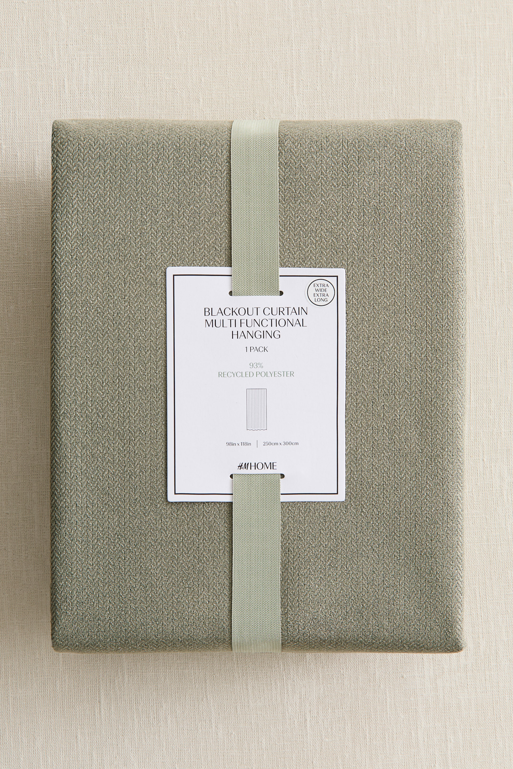 View larger image: Single-Pack Long and Wide Blackout Curtain Panel - Khaki green - Home All | H&M US 2