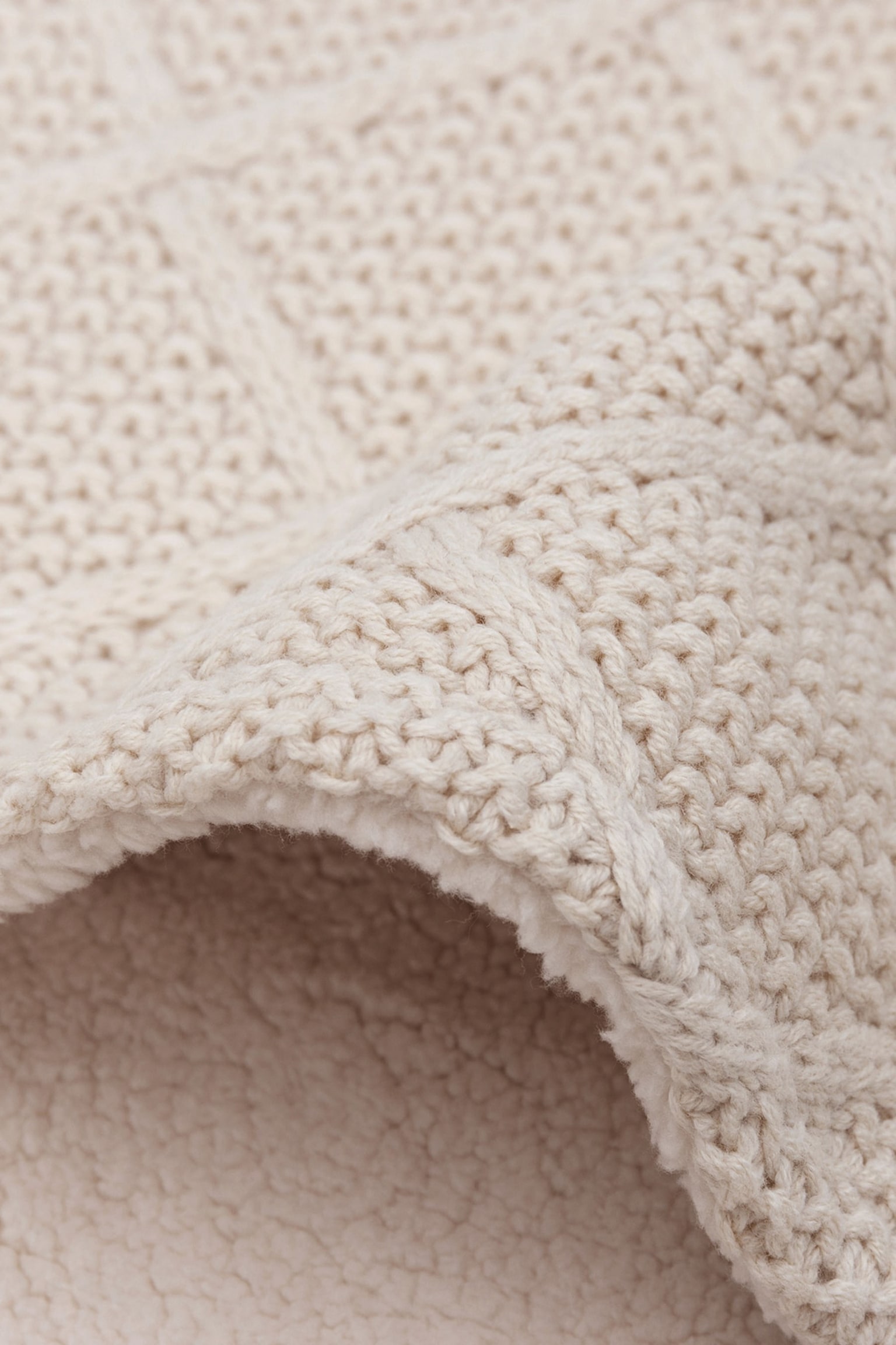 Blanket 100x150 - Cosy Knit - Oatmeal/Biscuit/Wild Rose/Ivory/Wild Rose/Sea Green/Ivory/Sea Green/Ivory/Check Knit/biscuit/Check Knit/oatmeal - 6