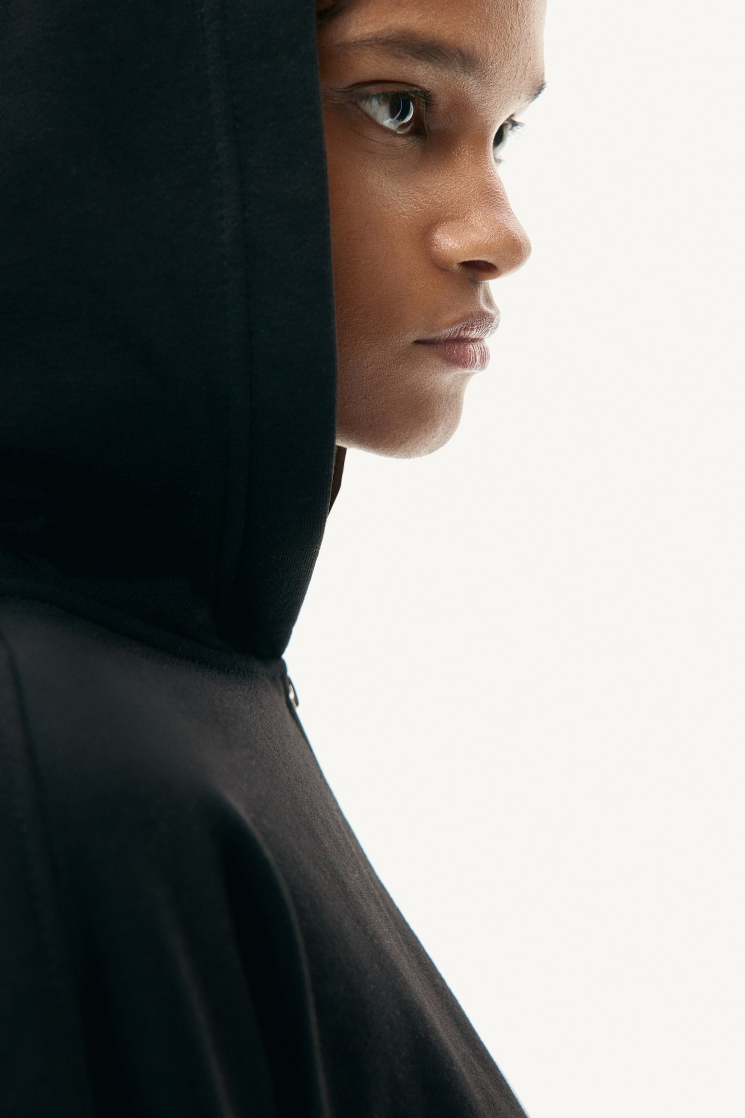 Short zip-through hoodie - Black/Light grey marl/Dark dusty pink/Dark brown - 4