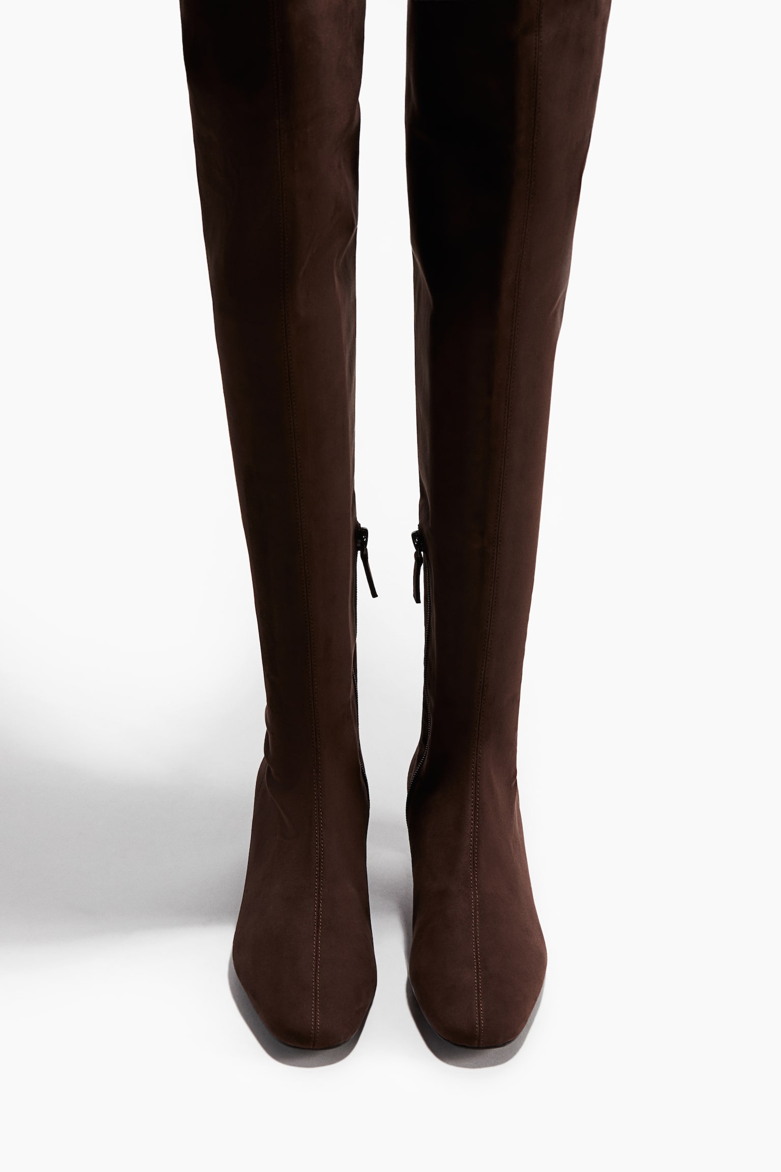 Женские ботинки H&M Over-the-Knee, цвет: Тёмный коричневый — фото 4