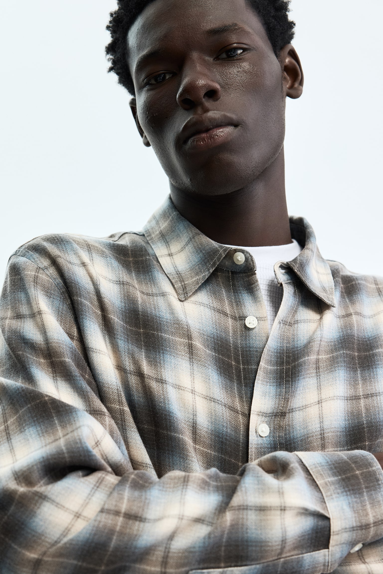 Relaxed Fit Shirt - Blue/Checked/Pink/Checked - 5