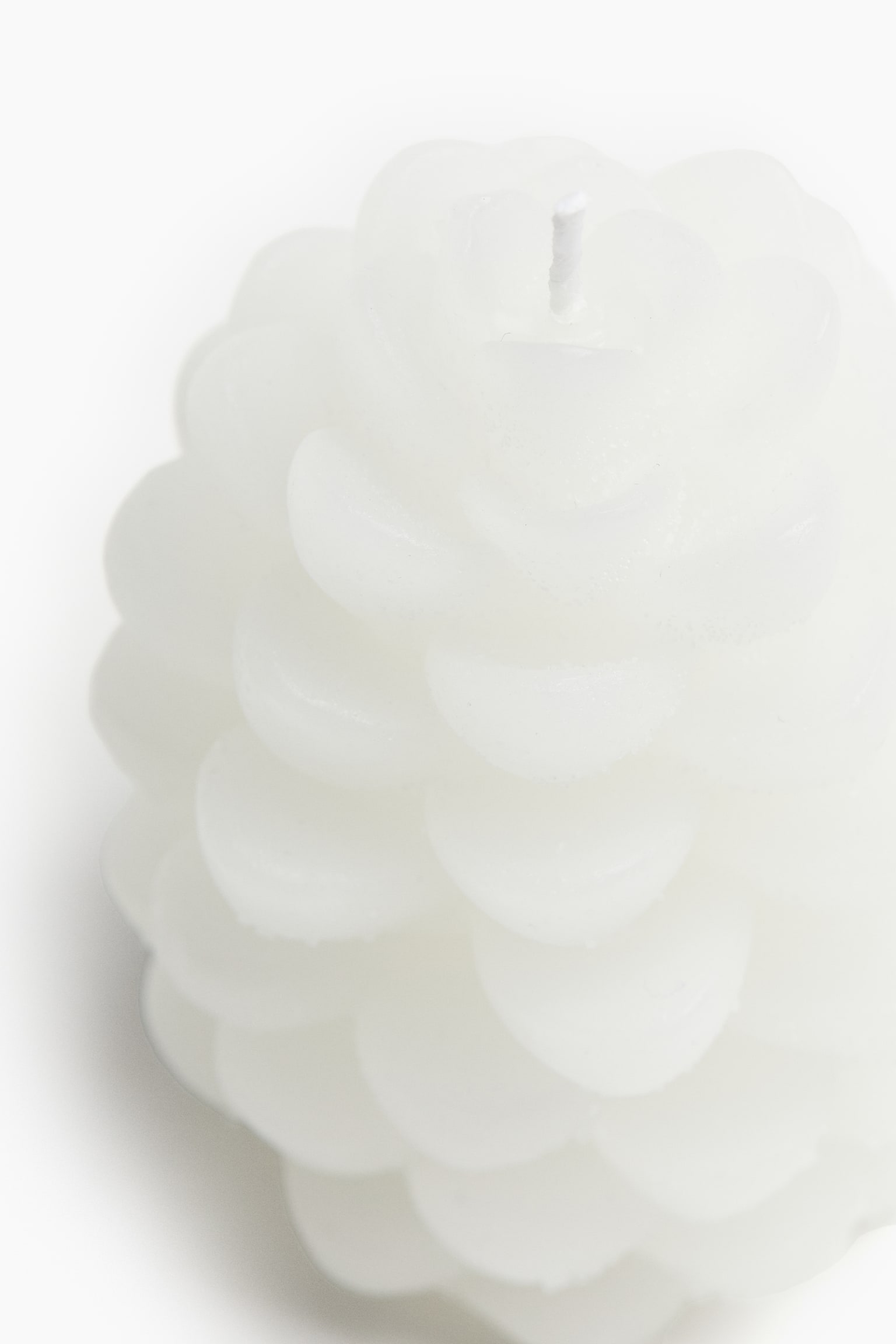 Pine-cone-shaped candle - ホワイト - 2