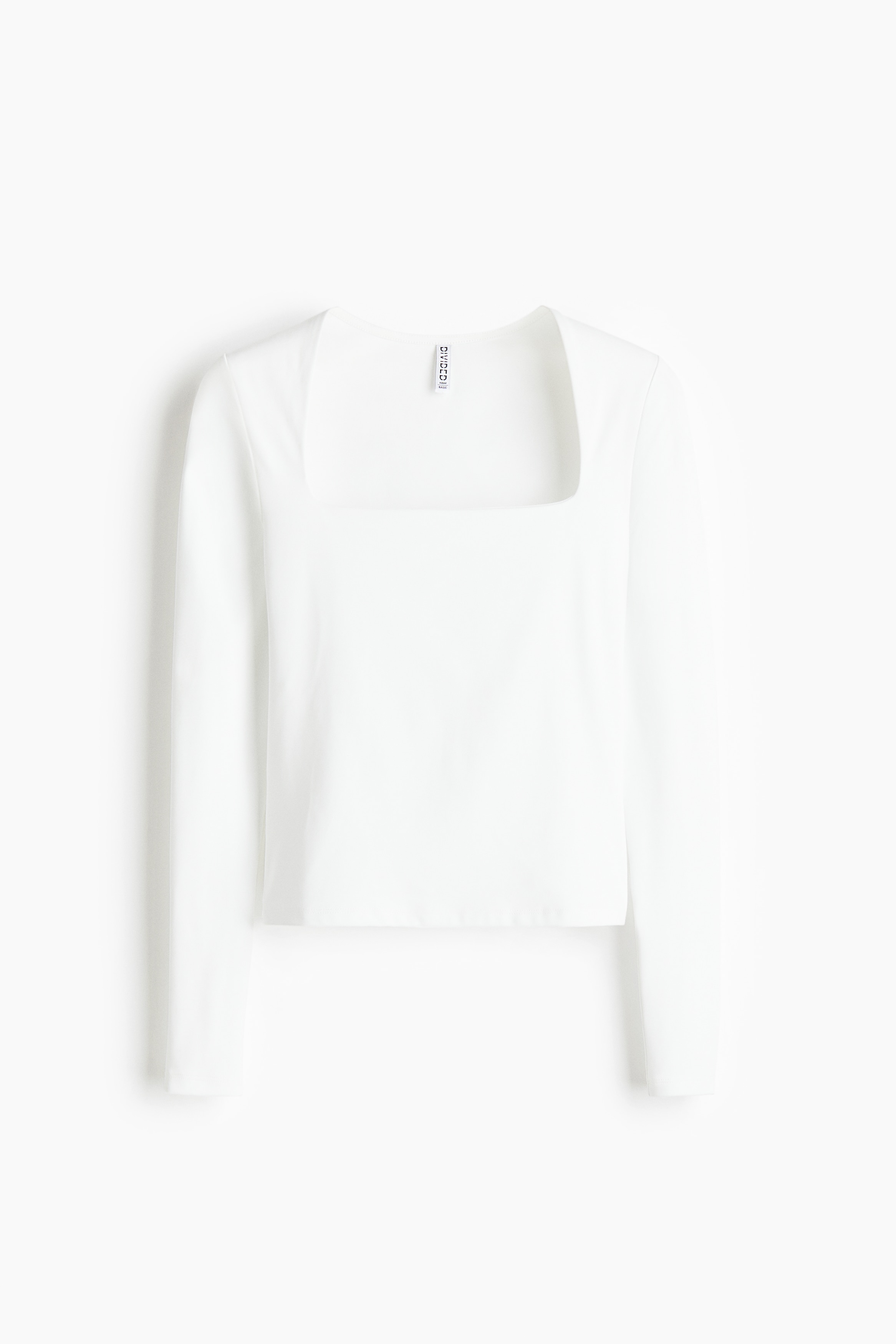 Long-Sleeved Microfiber Top - White/Dark brown/Burgundy/Black