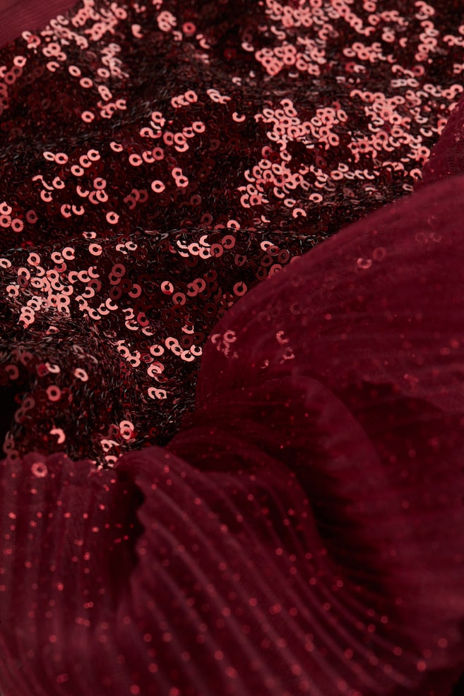 Robe en tulle à paillettes - Rouge foncé/sequins/Vieux rose/Rose clair/Rose ancien clair/rayé/dc/dc/dc - 3