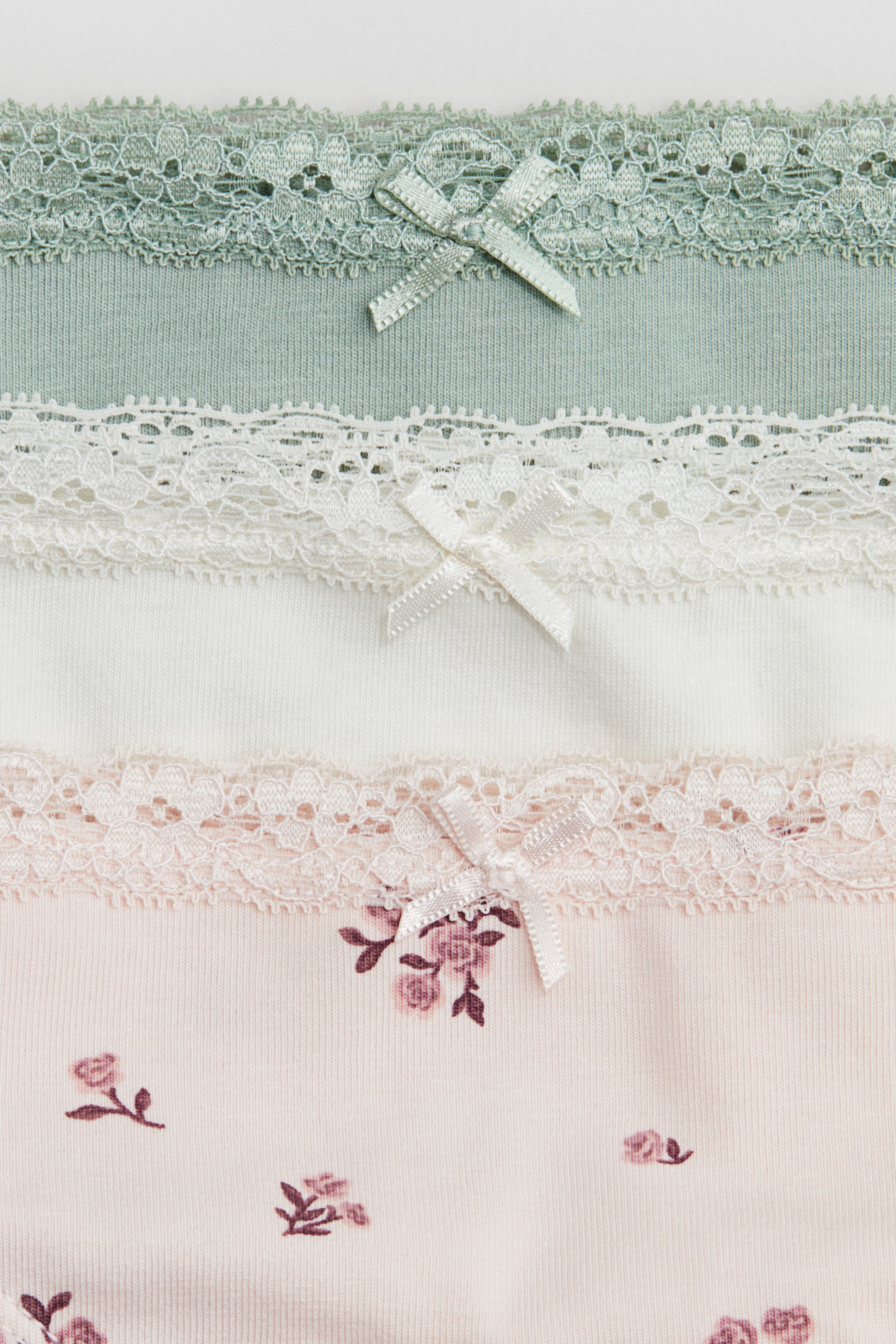Visualizza immagine più grande: Slip in cotone 3 paia - Rosa chiaro/fiori - BAMBINO | H&M IT 3