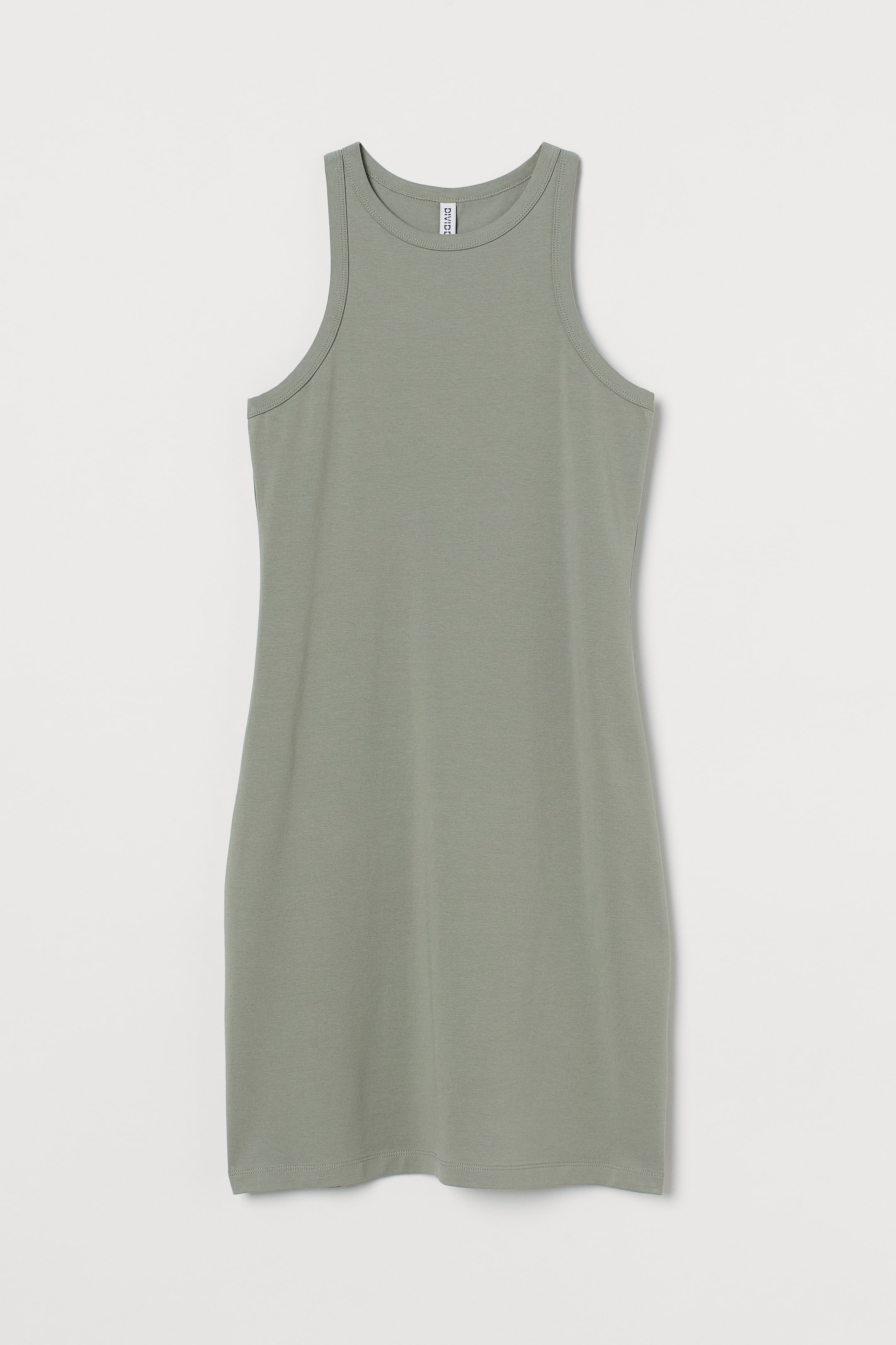 View larger image: Cotton Jersey Dress - Light khaki green - Ladies | H&M US 1