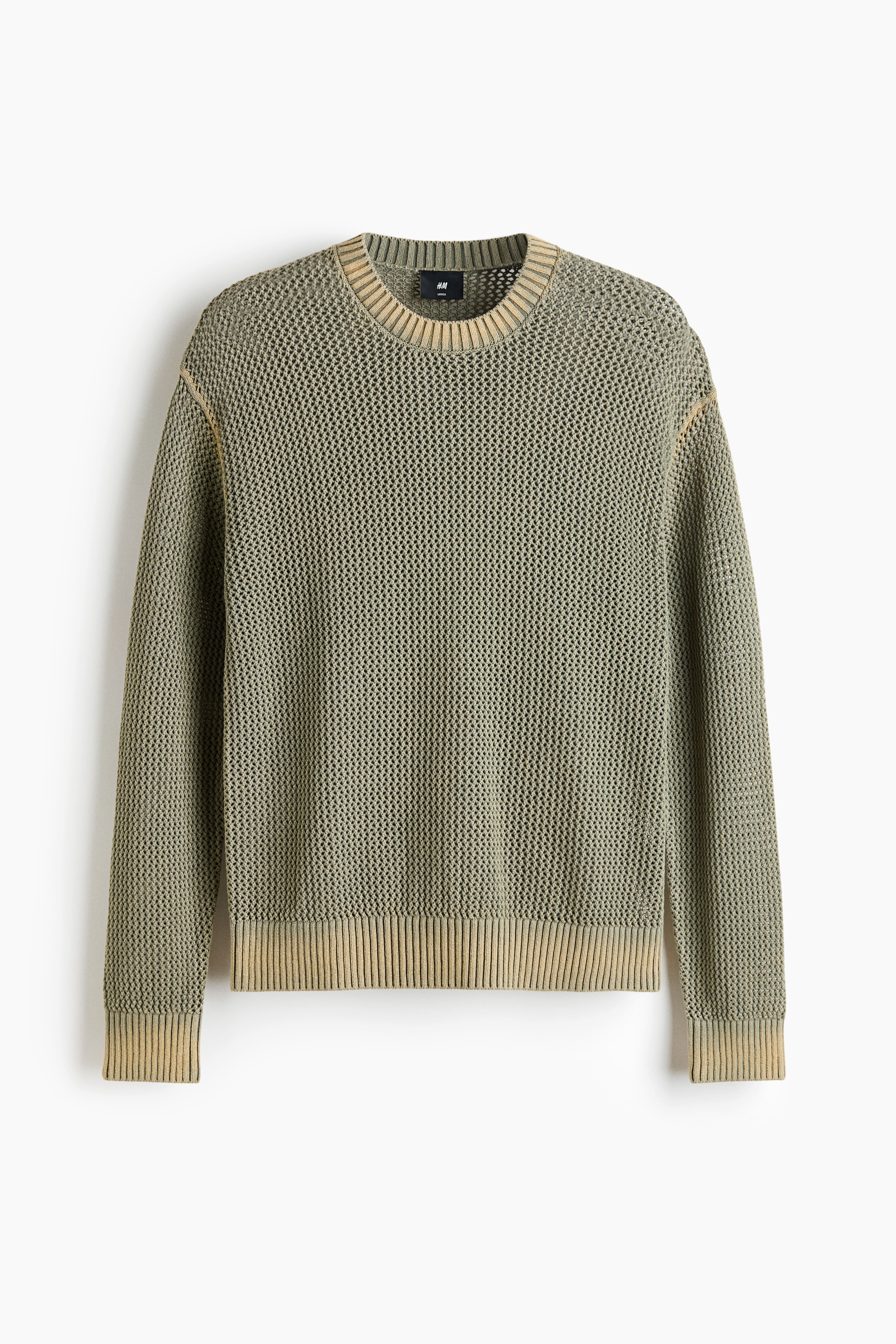 Loose-Fit Open-Knit Cotton Sweater