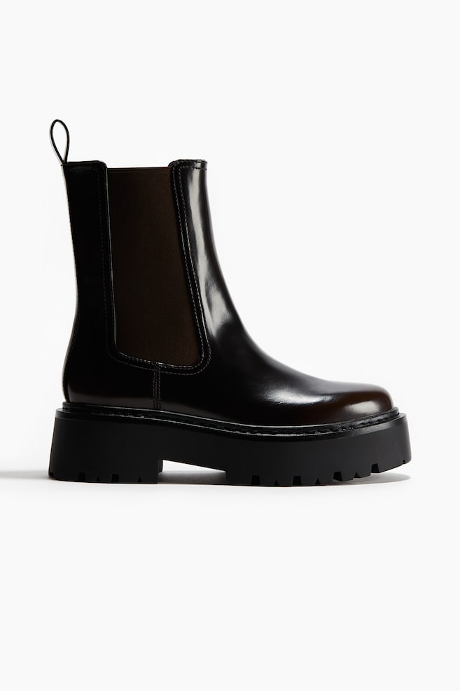 Chunky Chelsea Boots - Dark brown/Black - 1