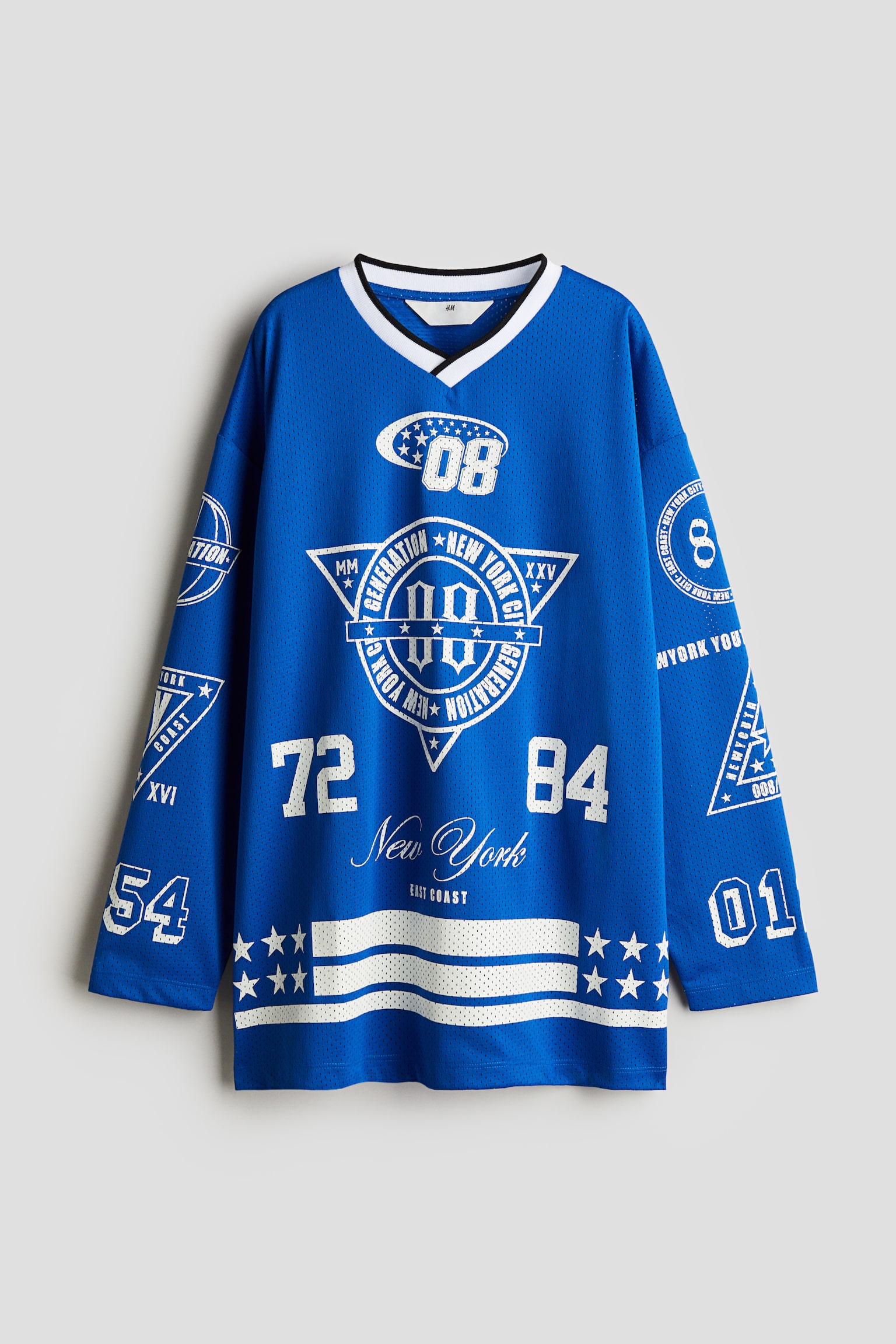 Long-sleeved hockey shirt - Bright blue/New York - 1