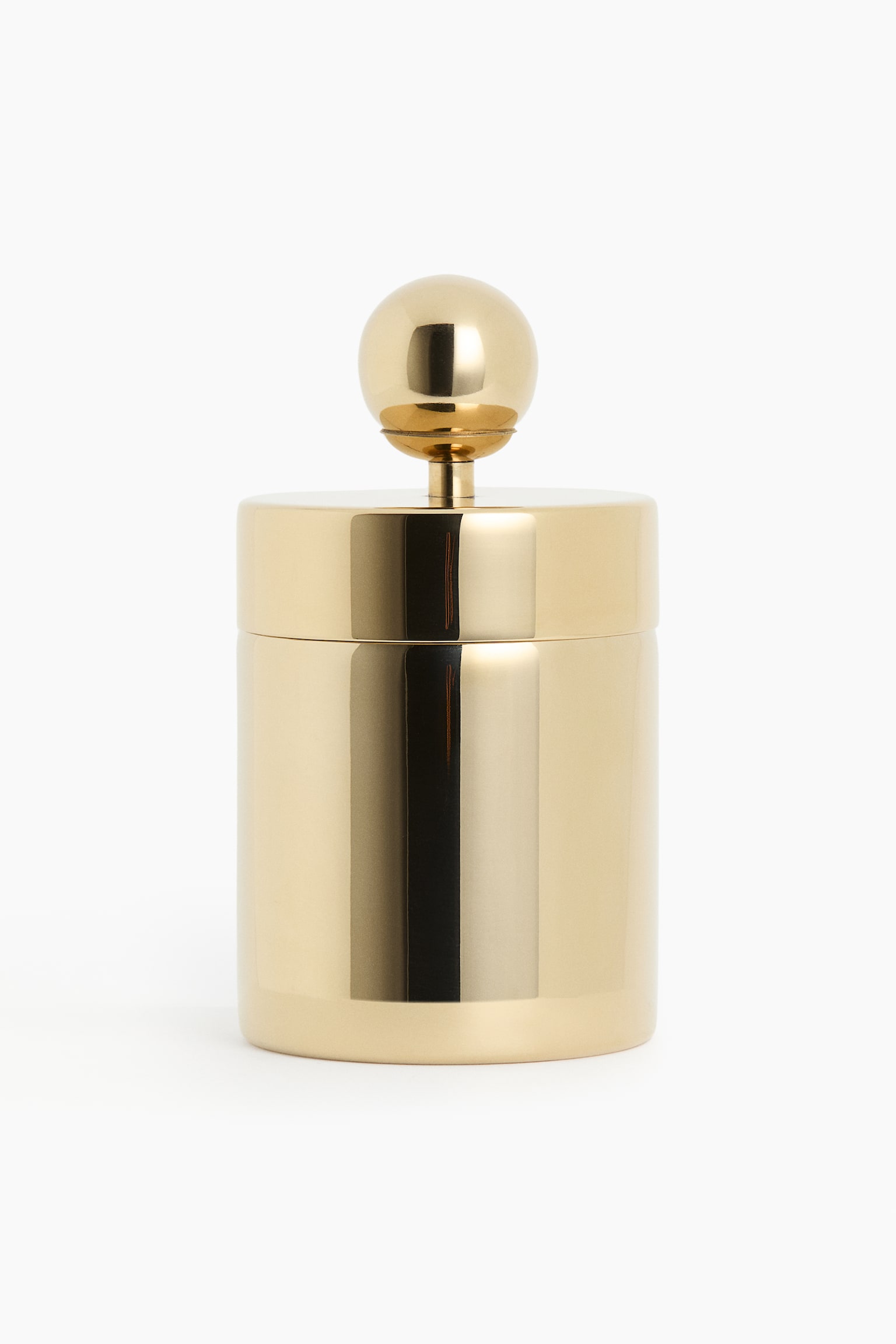 Tall metal box - Gold-coloured