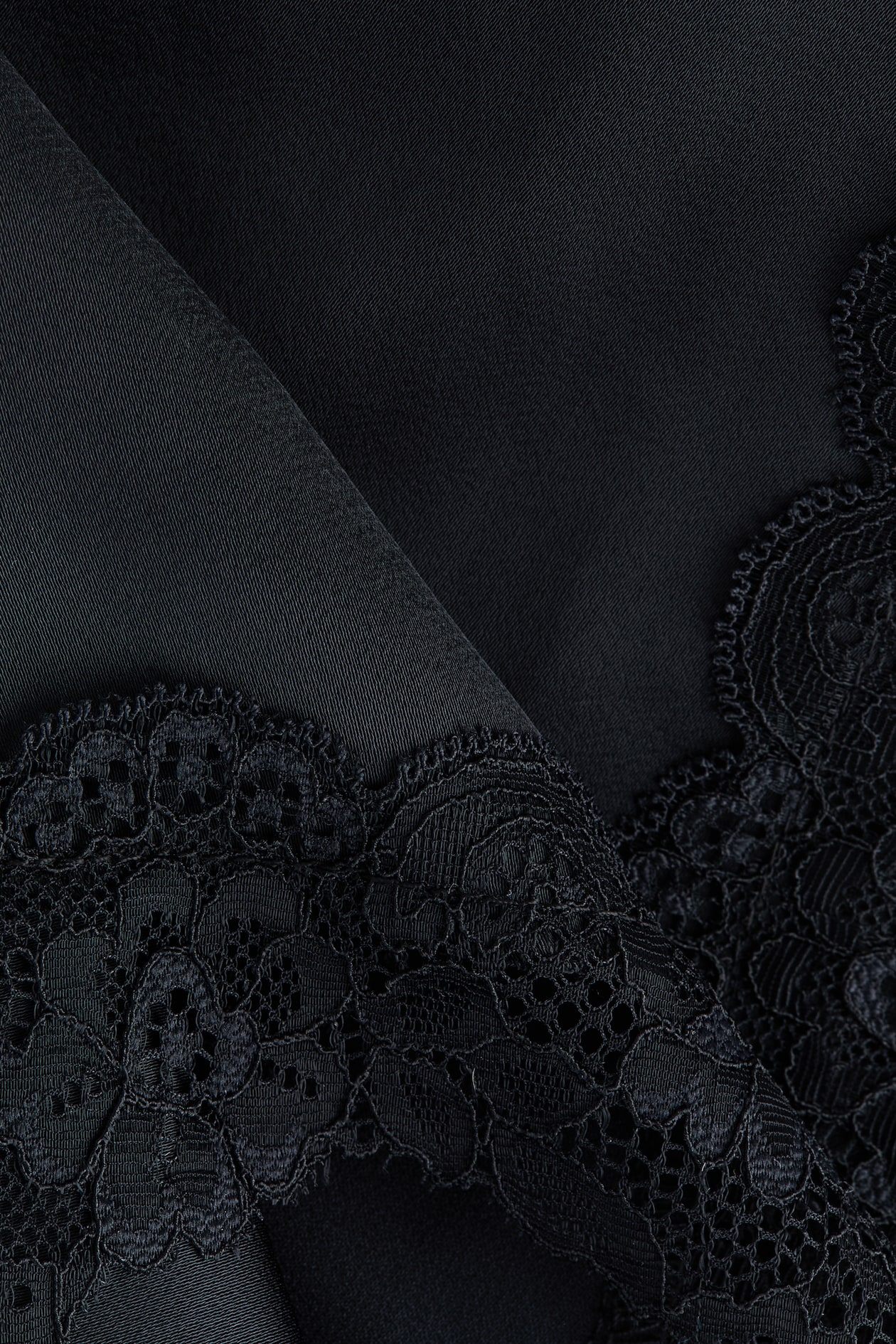 Lace-Trimmed Satin Dress - image 5