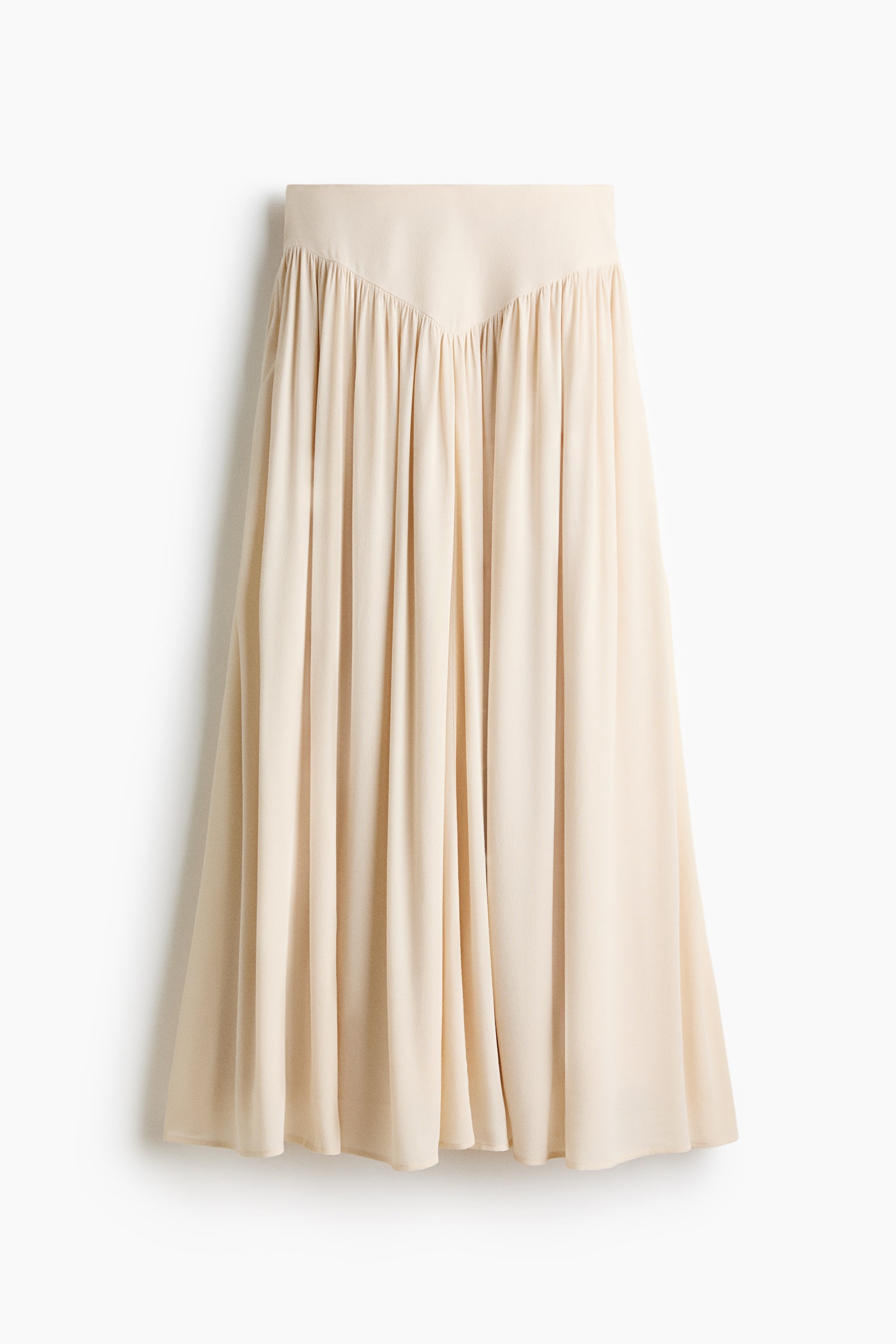 Long viscose skirt - Light beige - 2