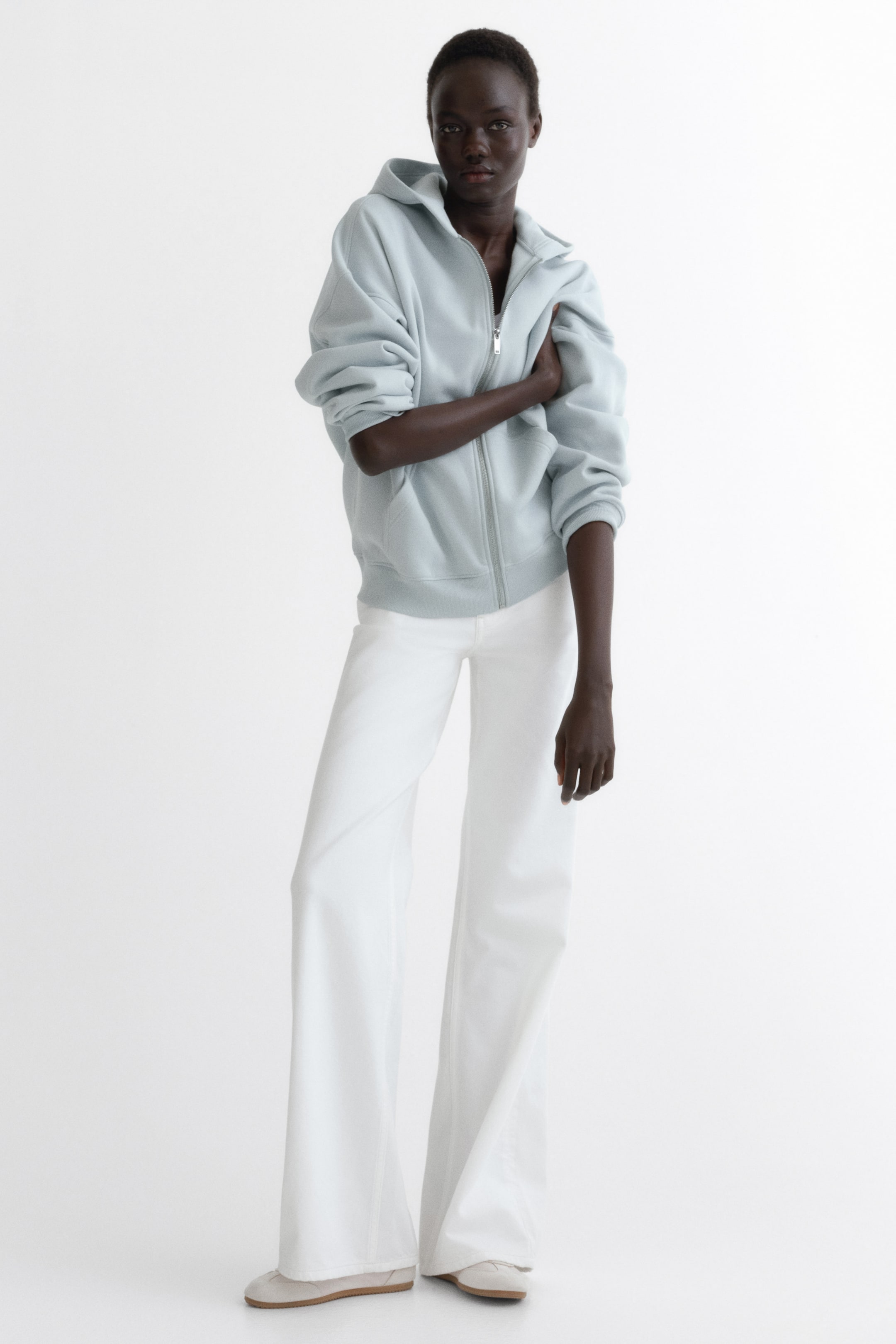 Agrandir l'image: Veste à capuche zippée - Light blue - FEMME | H&M CH 1