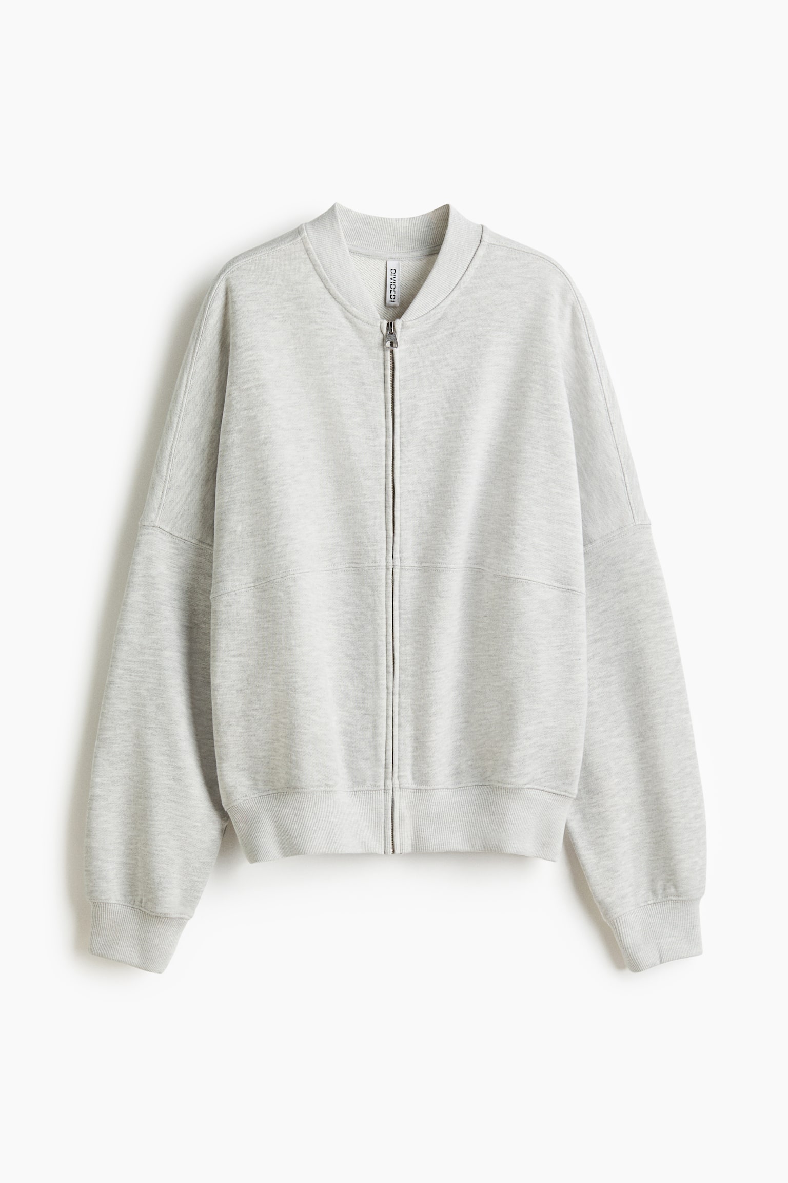 Женская куртка H&M Bomber, цвет: Светлый серый меланжевый — фото 1