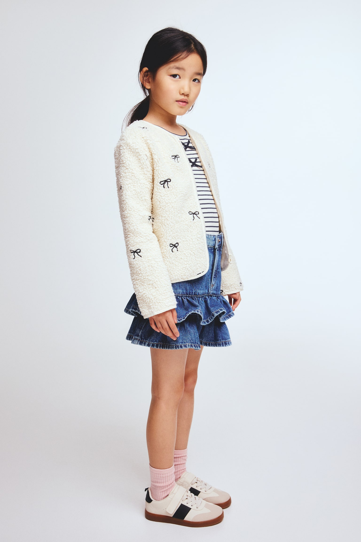 Teksas suknja sa riševima - Teksas plava - 2