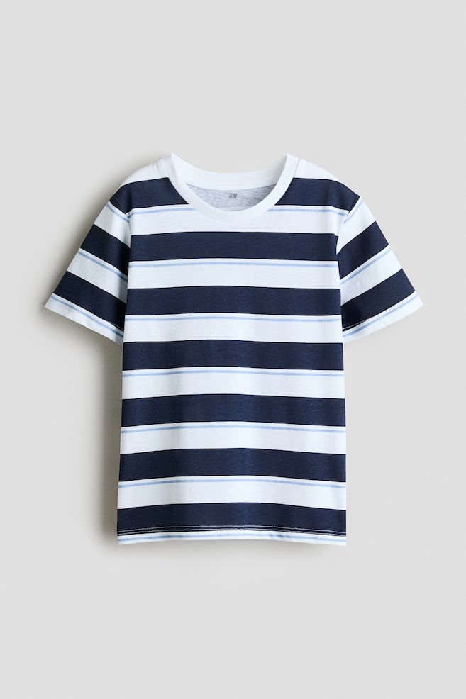 Printed Cotton T-Shirt - White/striped/White/brown striped/White/striped/Dark green/Crocodiles/Gray/Dino Crew/Dark green/Venice/Light gray melange/SOHO/Light beige/dinosaurs/Red/Brooklyn/Cream/dinosaur/Red/Miami/Gray melange/Street Snacks - 1