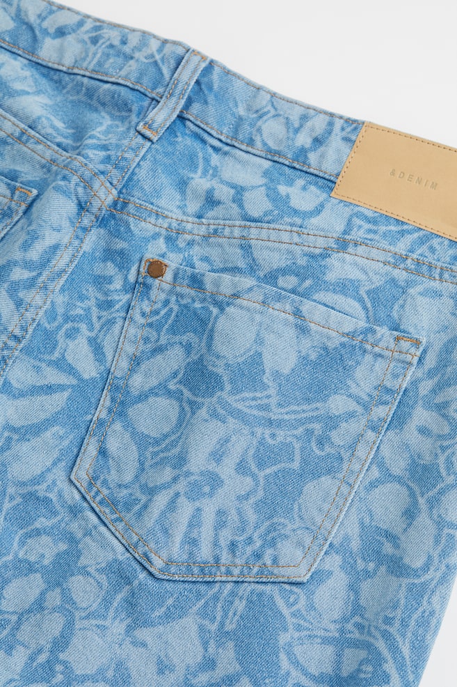 H&M+ 90s Flare Low Jeans - Denim blue/Floral/Pale denim blue/Denim blue - 3