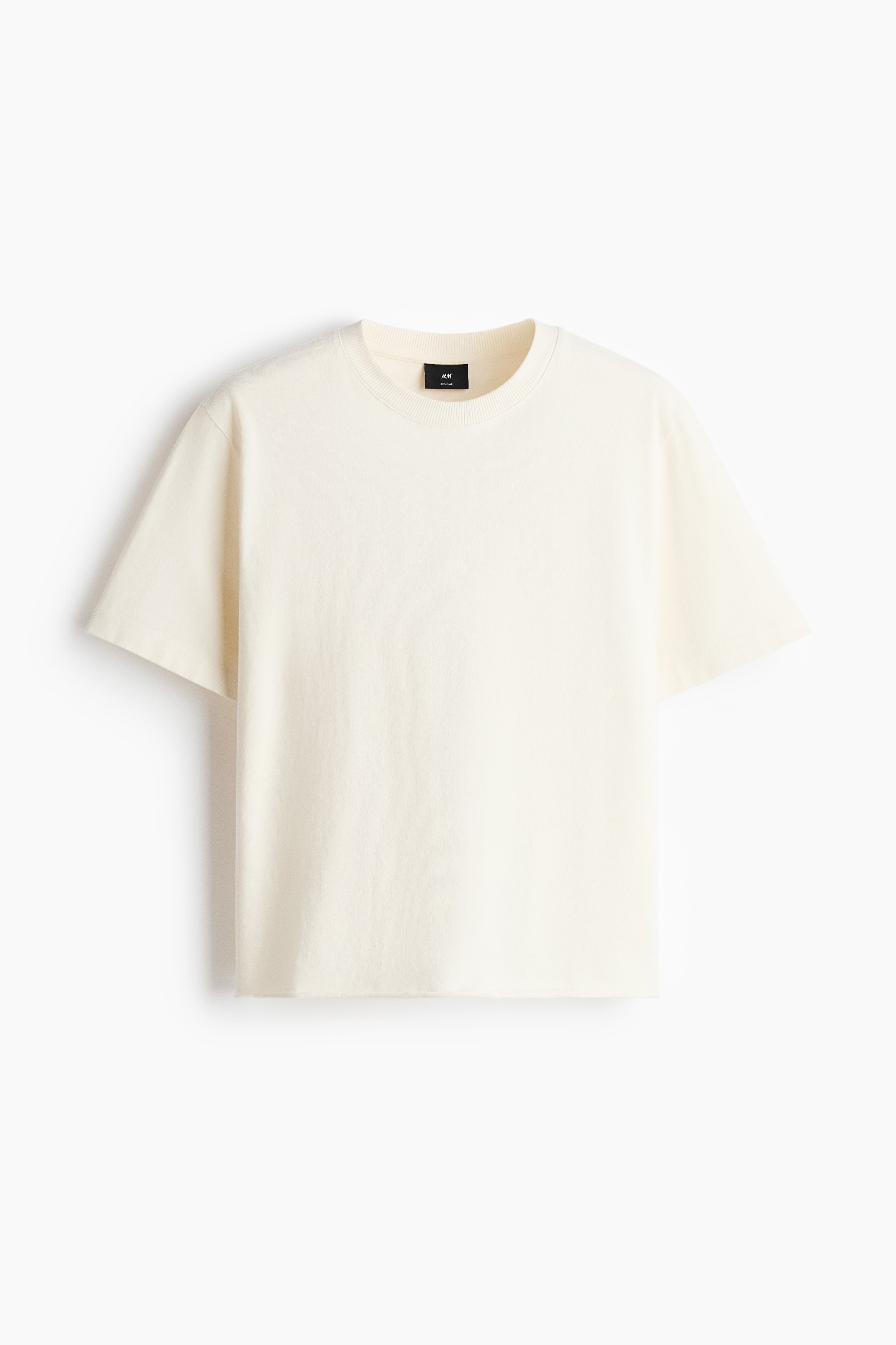 Regular Fit Washed T-shirt - Cream/Dark grey/Dark blue