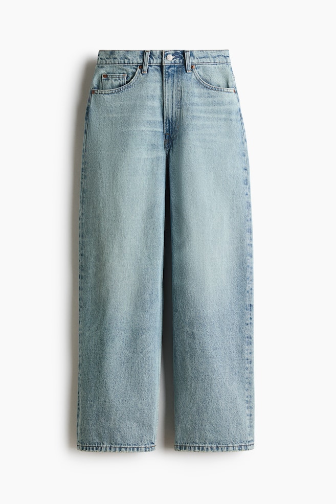 Baggy High Waist Jeans - Light denim blue/Dark denim blue - 1