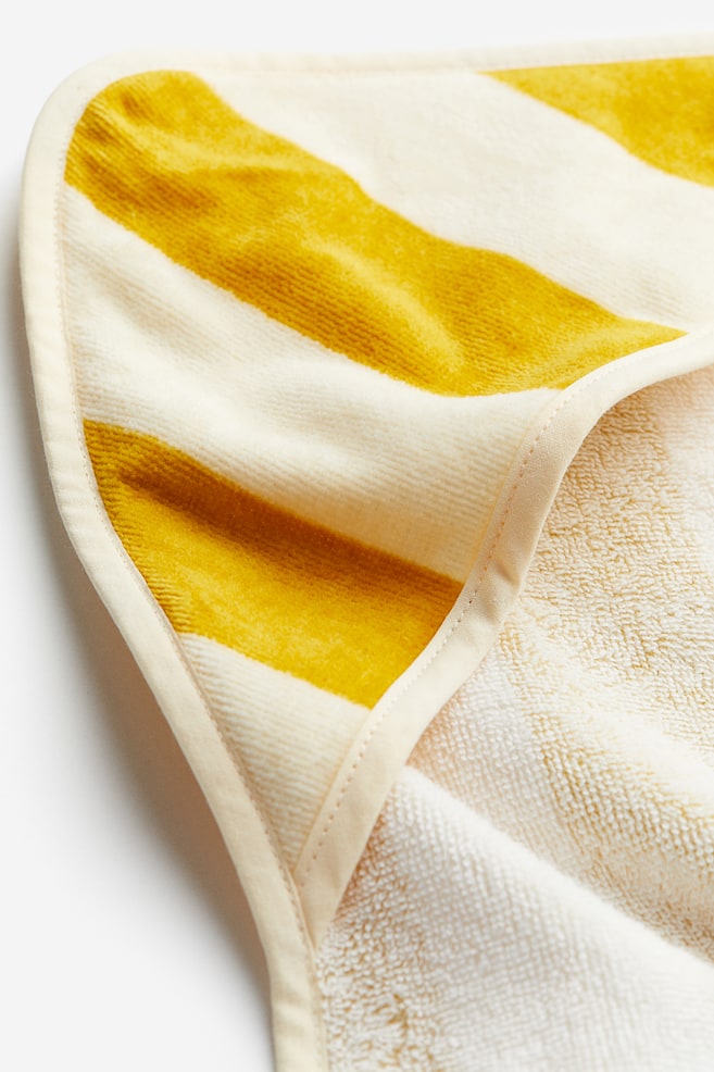 Hooded bath towel - Yellow/Striped/Light beige/Striped/Dark blue/Patterned - 2