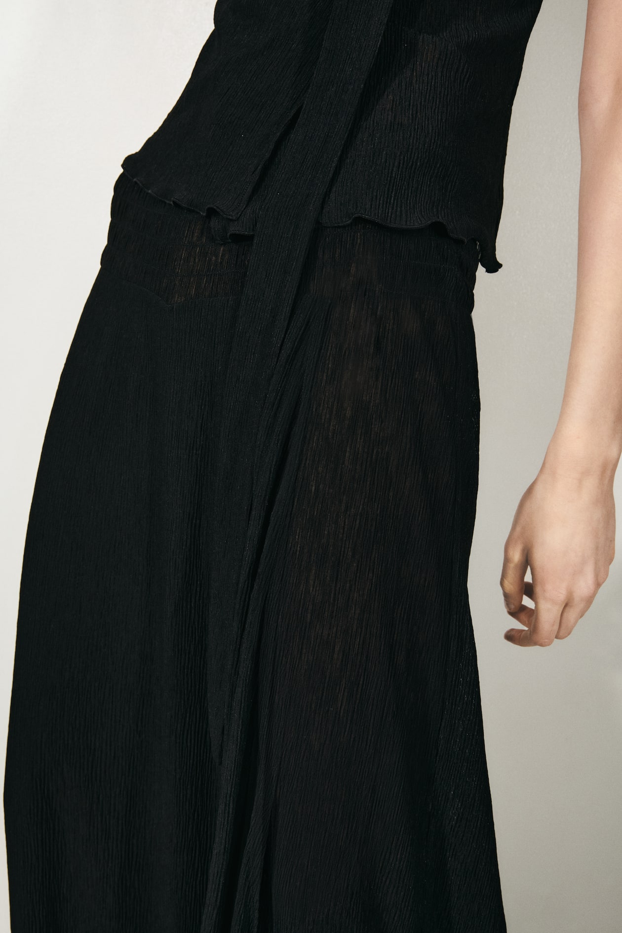 Crinkled Wrapover Pants - image 2