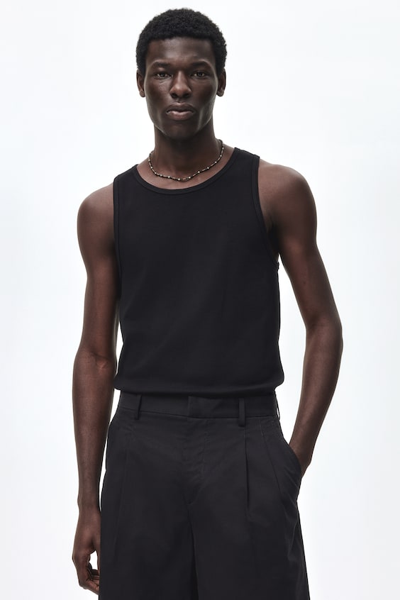 Prążkowany top Slim Fit