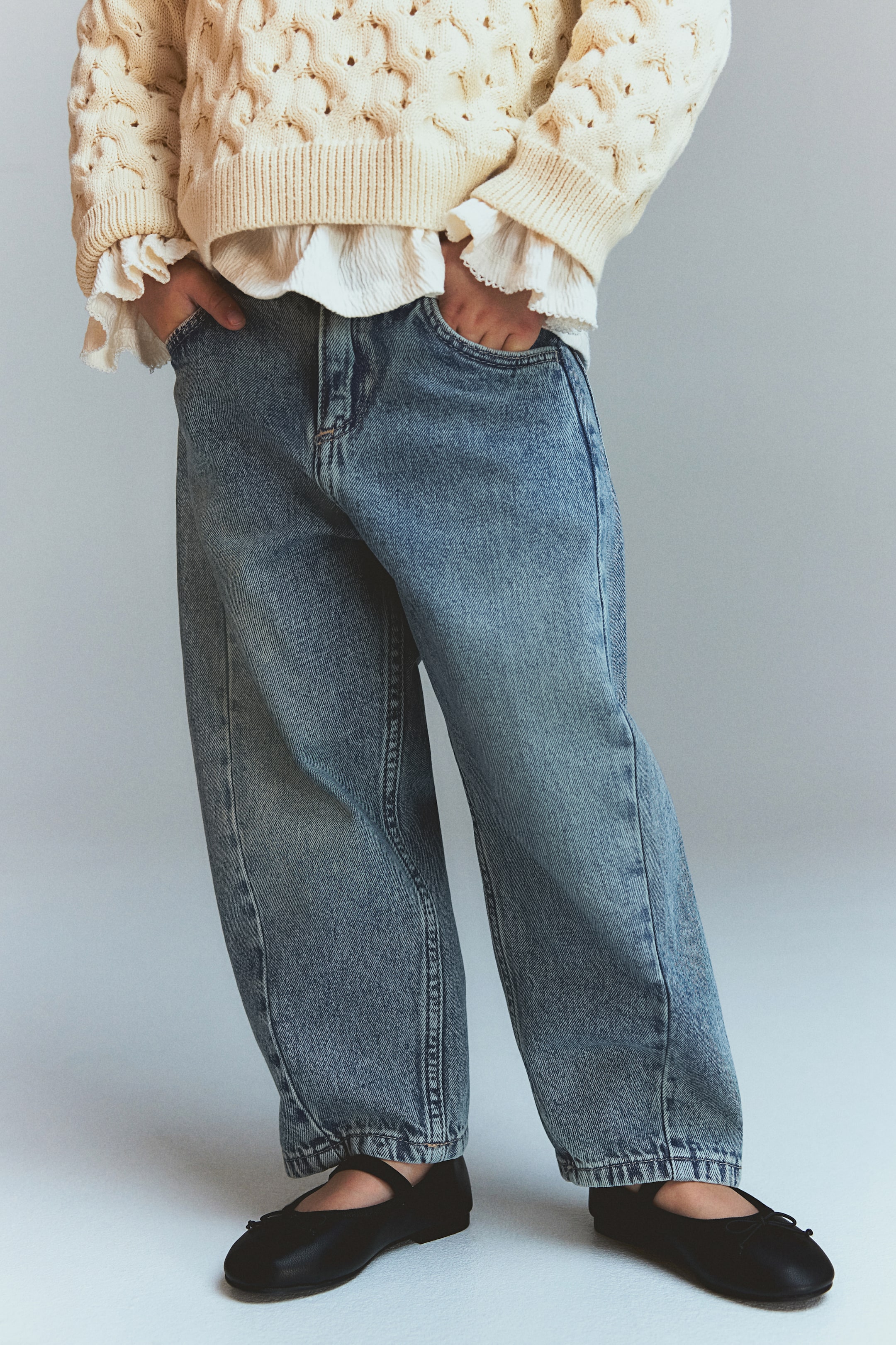 Loose-Fit Balloon-Leg Jeans