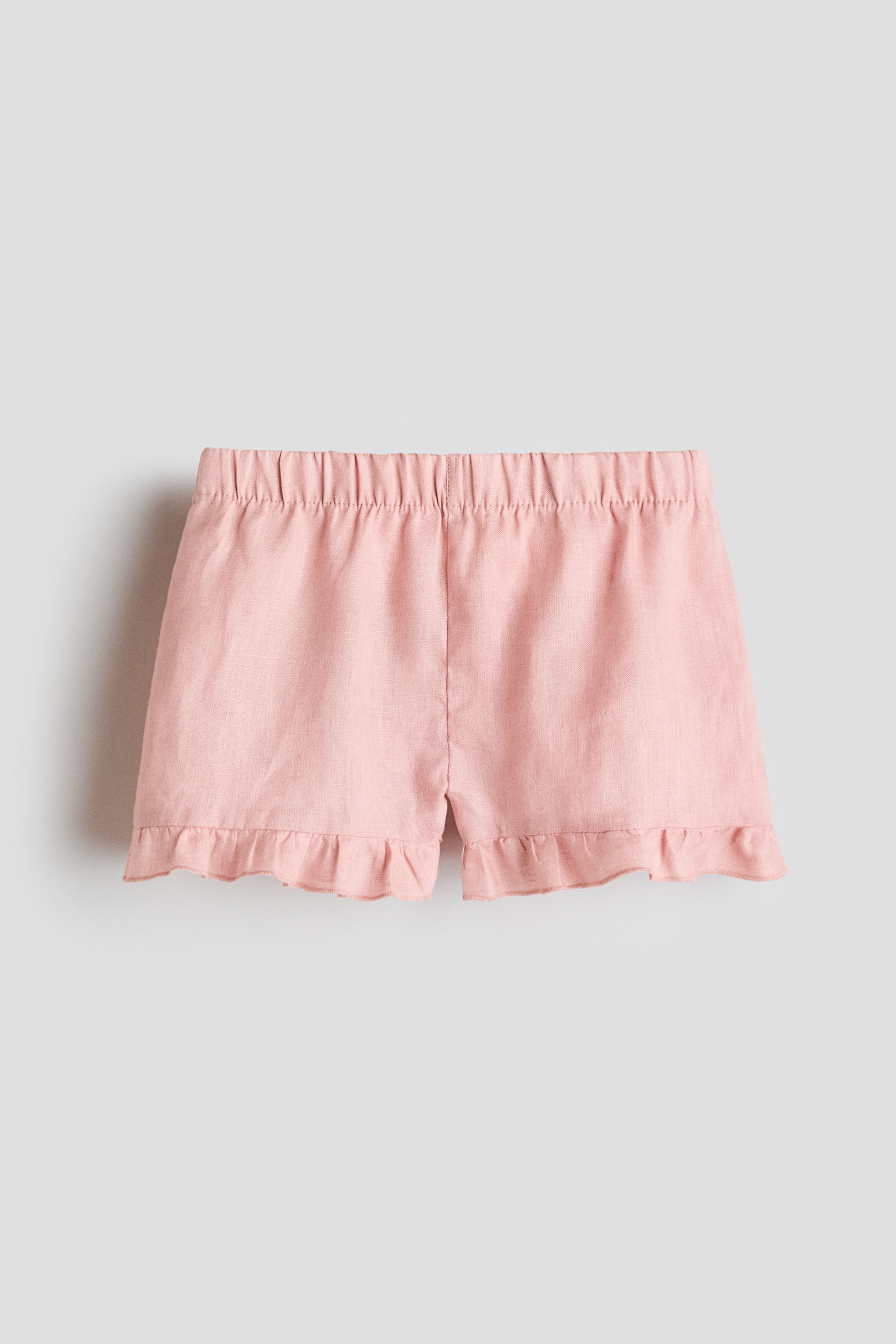 Linneshorts - Ljus dimrosa/Ljusbeige/Chockrosa - 1