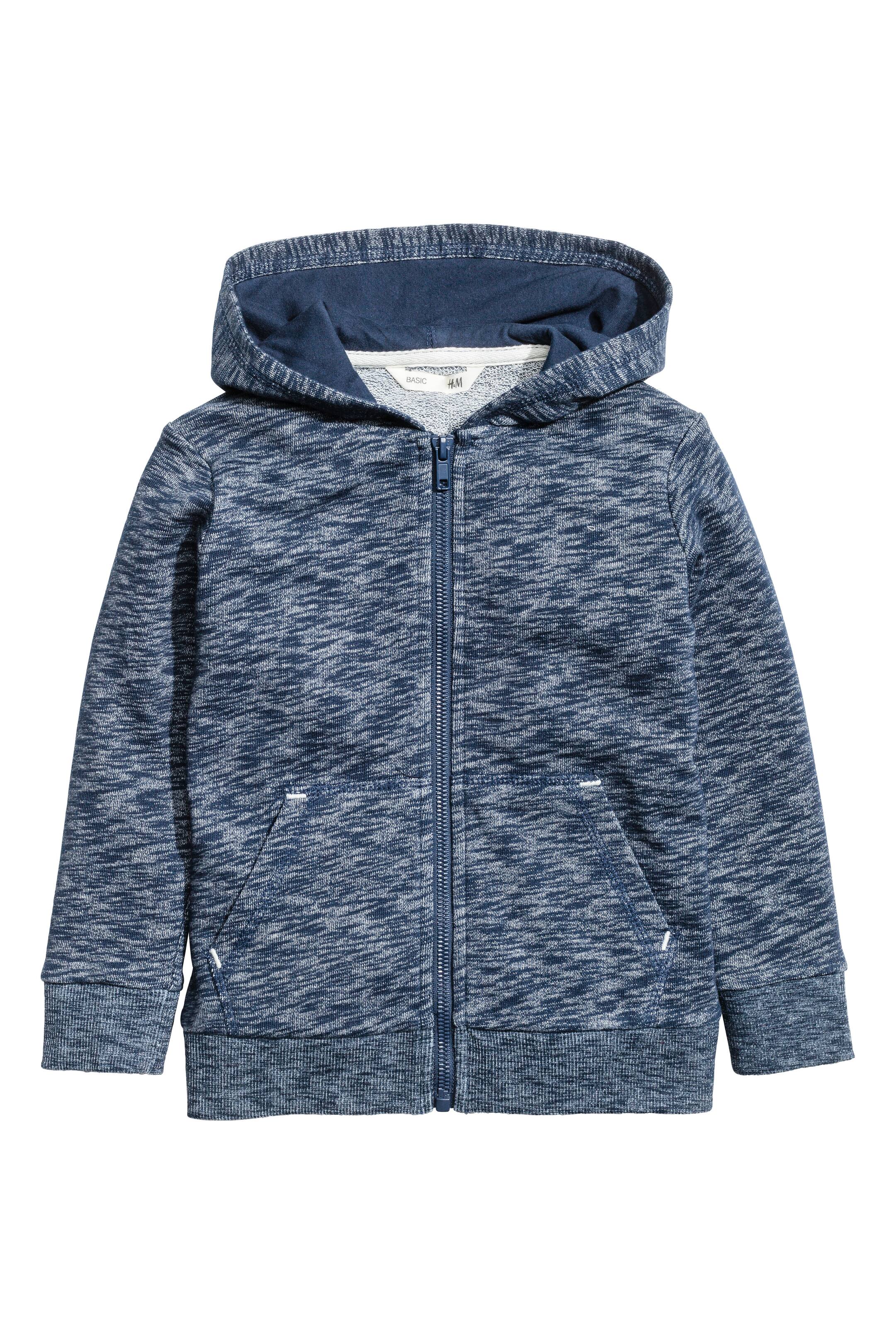 View larger image: Hooded jacket - Dark blue marl - Kids | H&M GB 1
