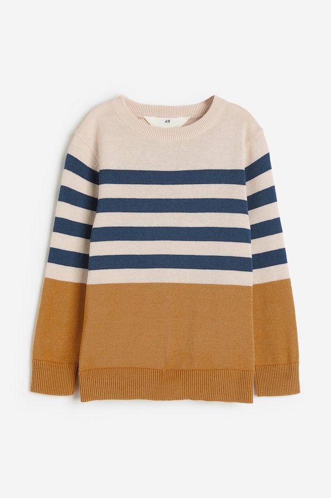 Jacquard-knit cotton jumper - Light beige/Striped/Red/Deer/Light blue/Snowman/Natural white/Striped/dc/dc/dc/dc/dc - 1