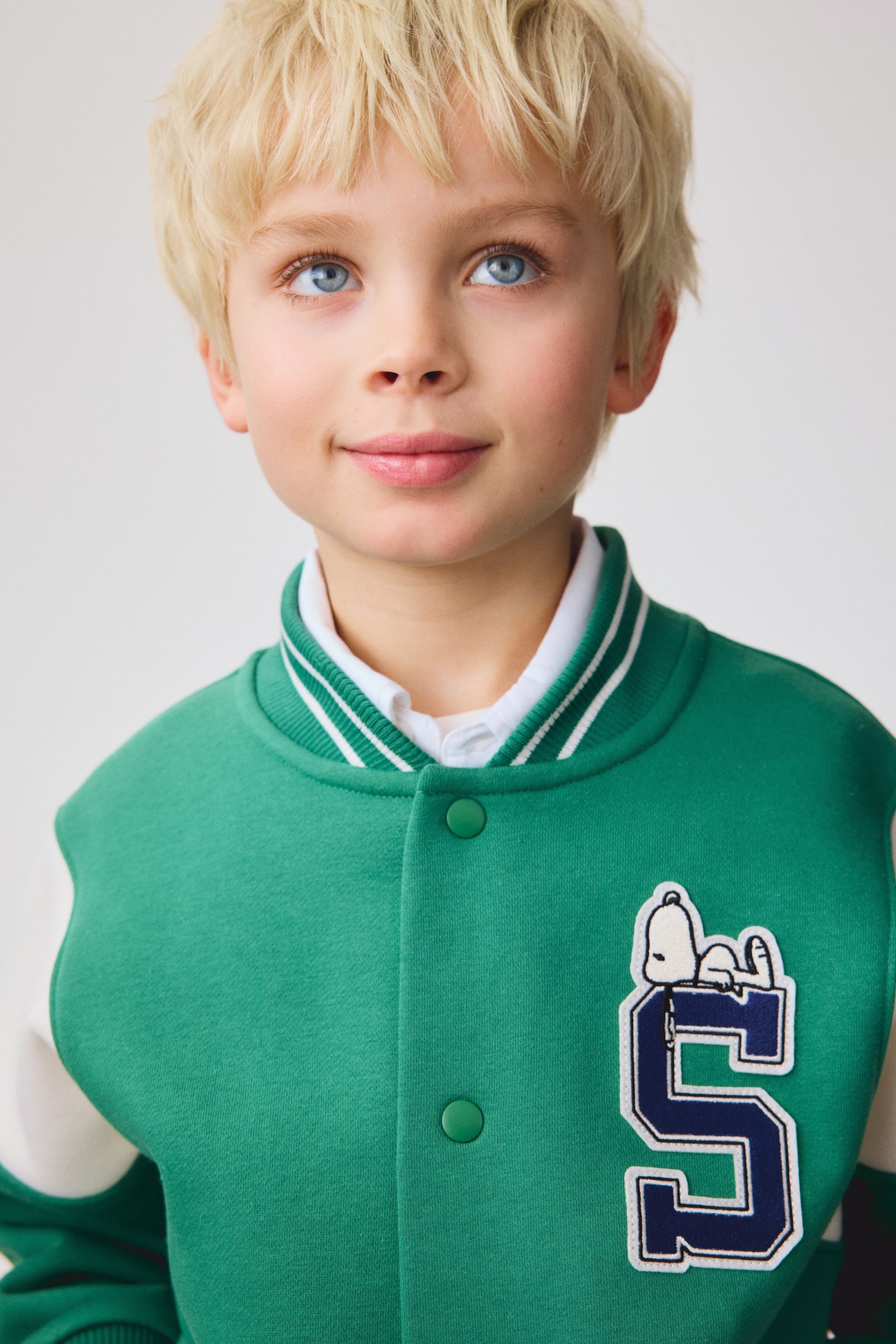 ז'קט בייסבול מבד פוטר - ירוק/סנופי - 7