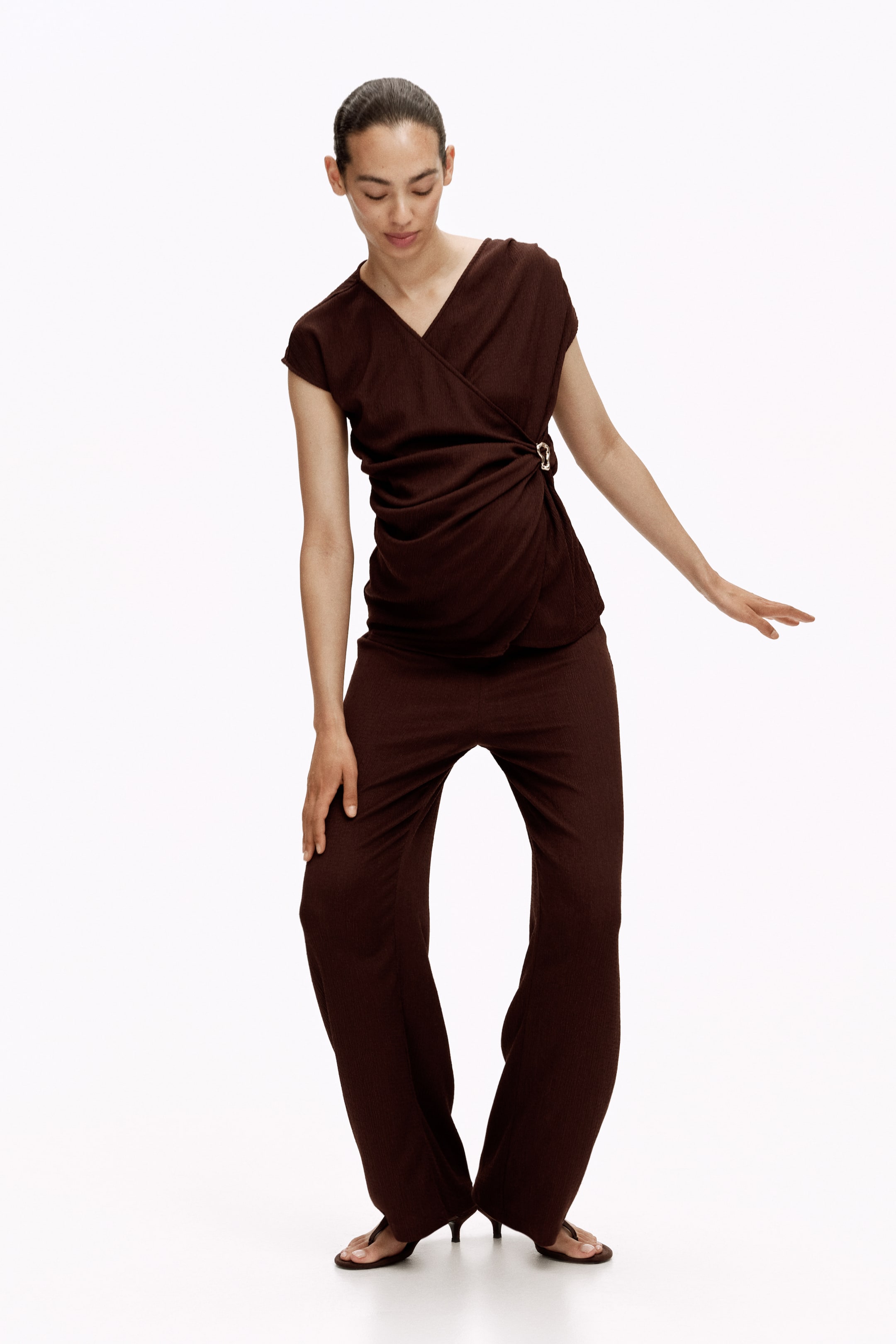 MAMA 2-Piece Crinkled Jersey Set