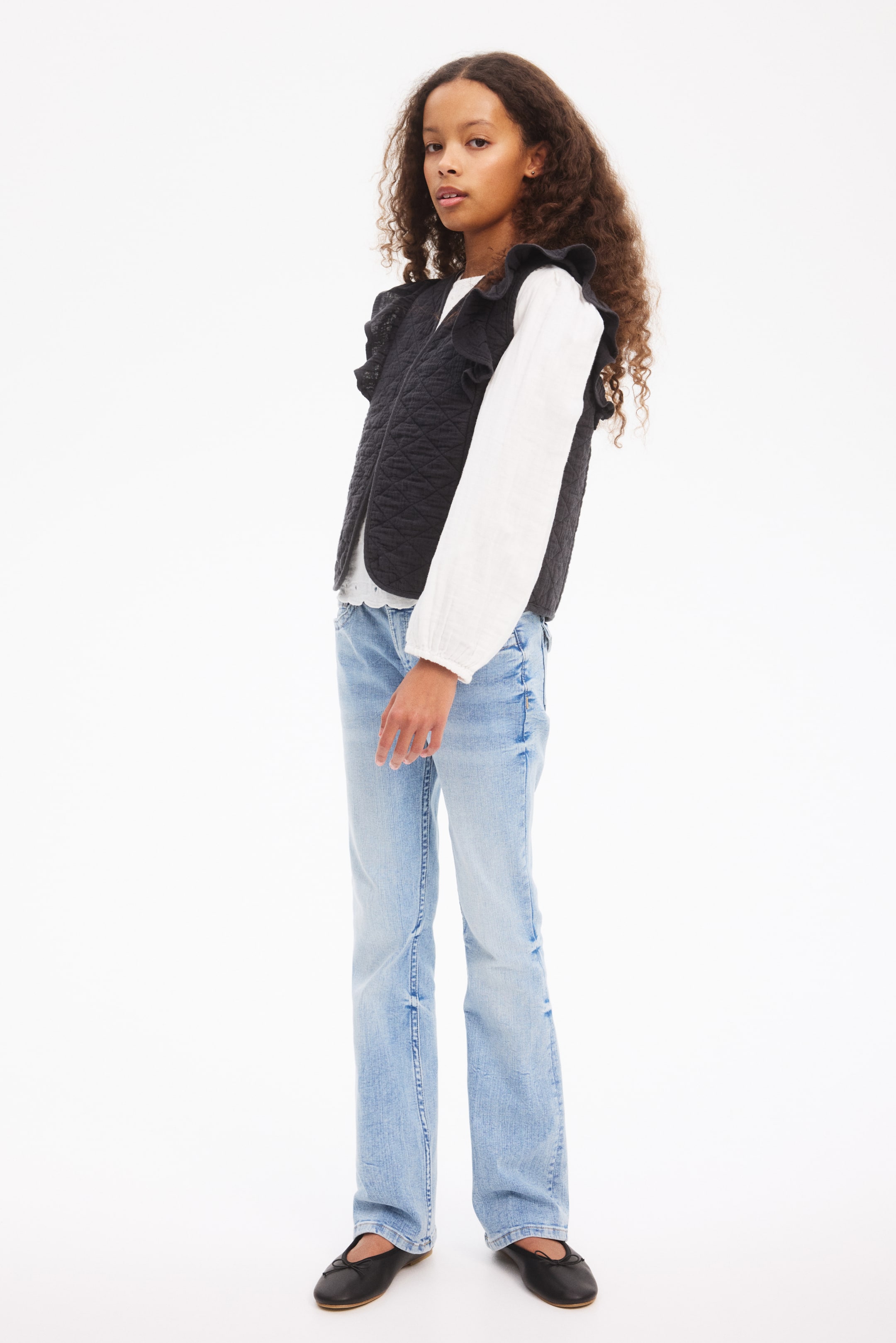 Детские жилеты H&M Flounced Cotton Muslin Vest — фото 4