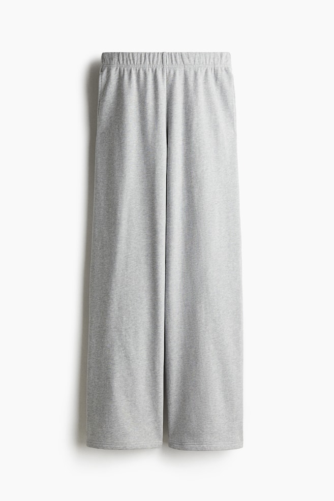 Sports sweatpants with DryMove™ - Grey marl/Cream - 1