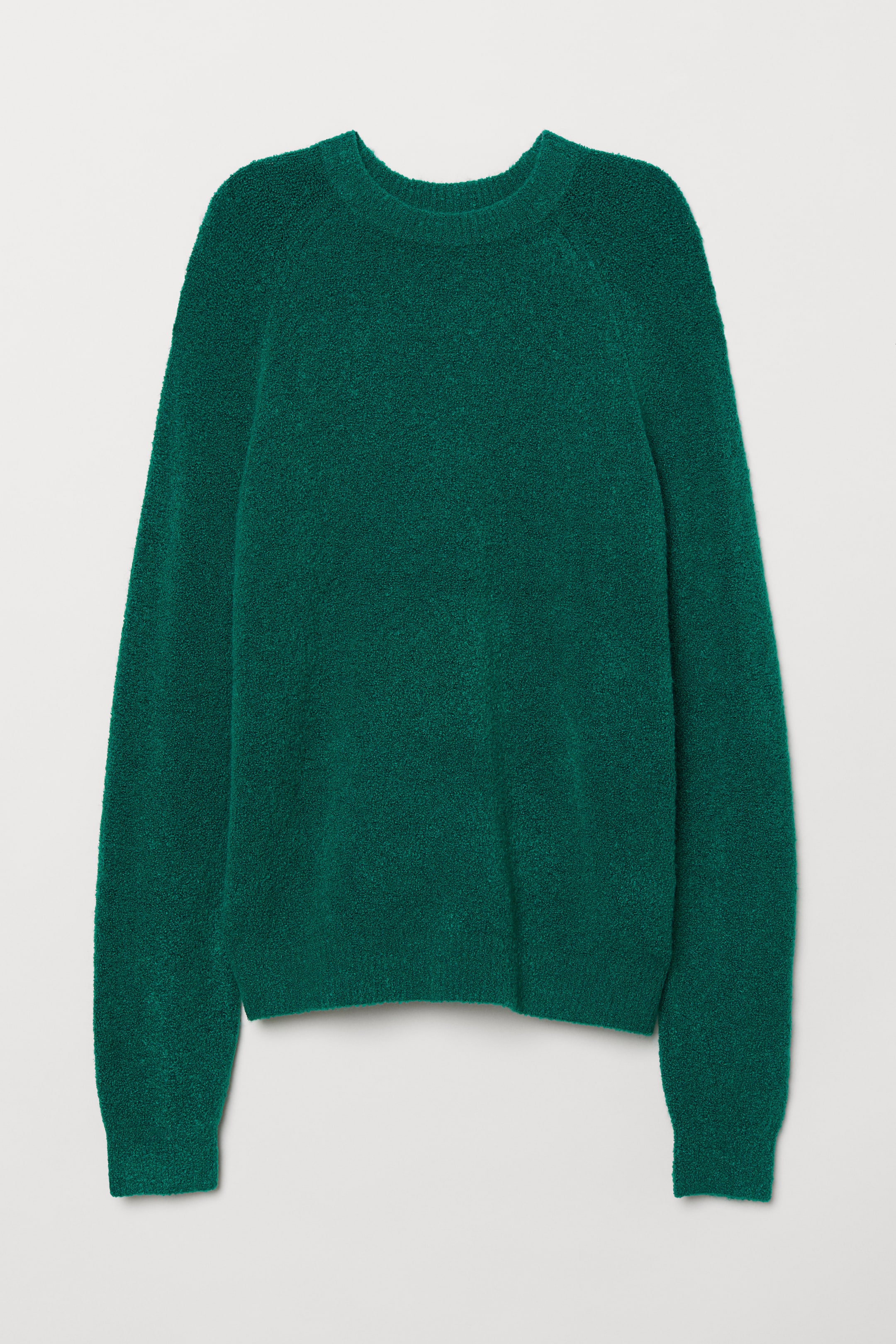 Fine-knit Sweater - Long sleeve - Emerald green - Ladies | H&M US